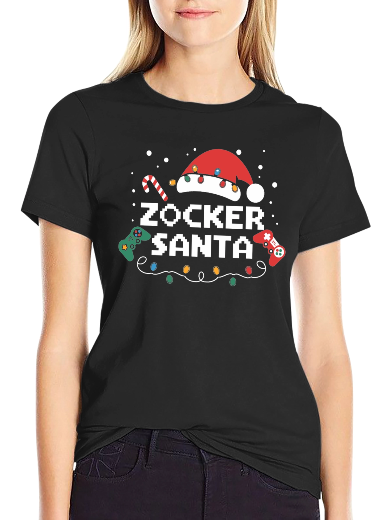 Zocker Santa Gamer Christmas T-Shirt