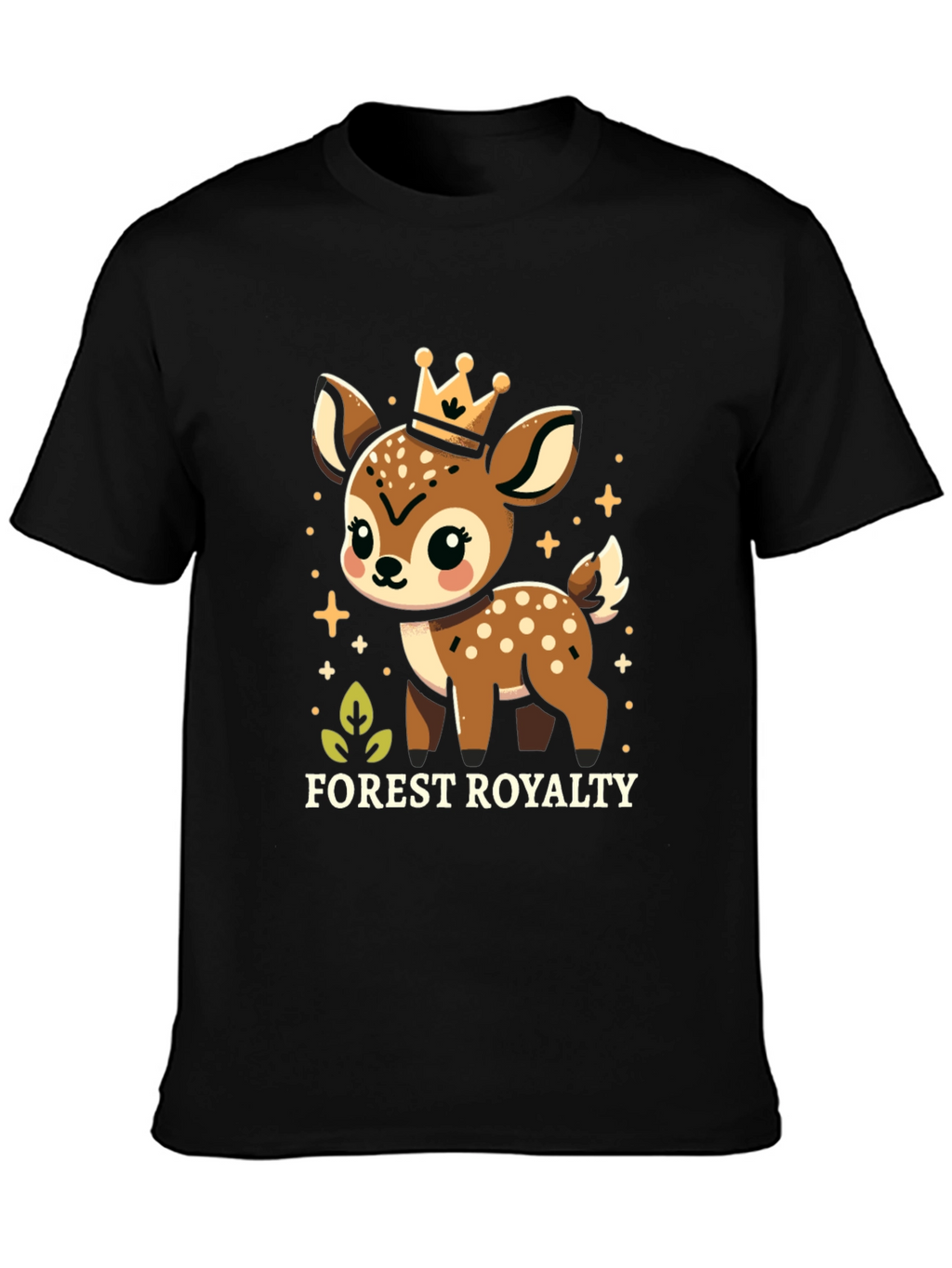 Forest Royalty Cute Deer Graphic Tee