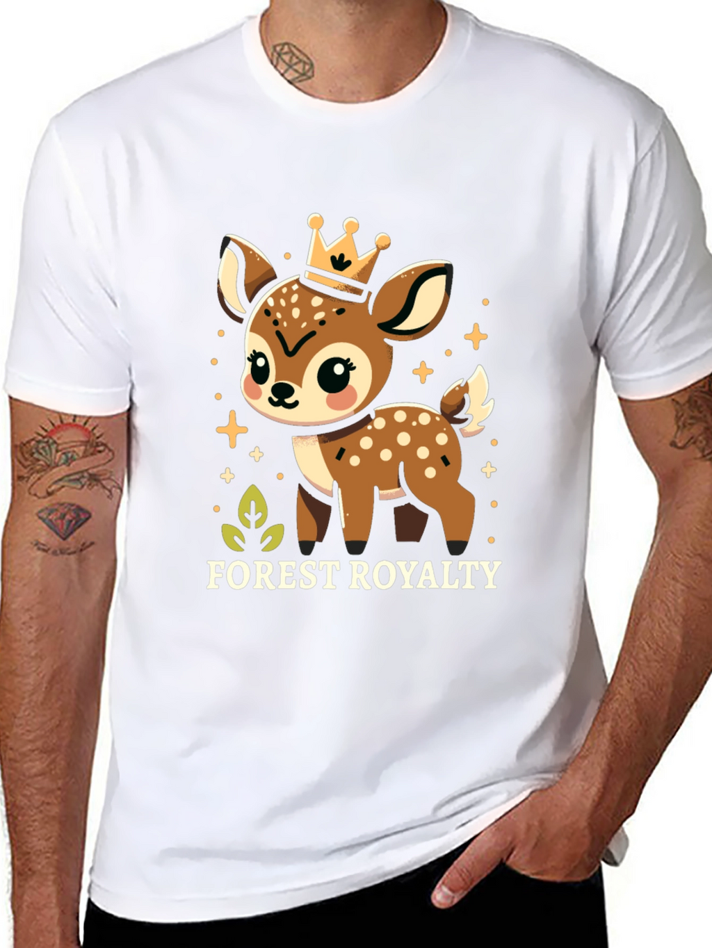 Forest Royalty Cute Deer Graphic Tee