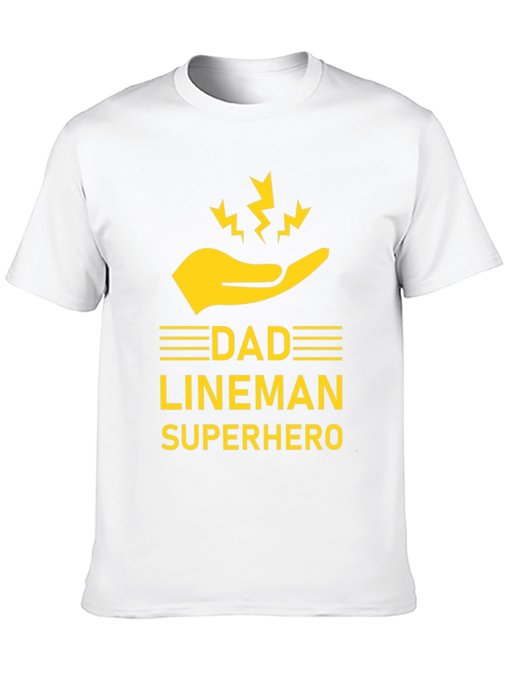 Dad Lineman Superhero T-Shirt - Black