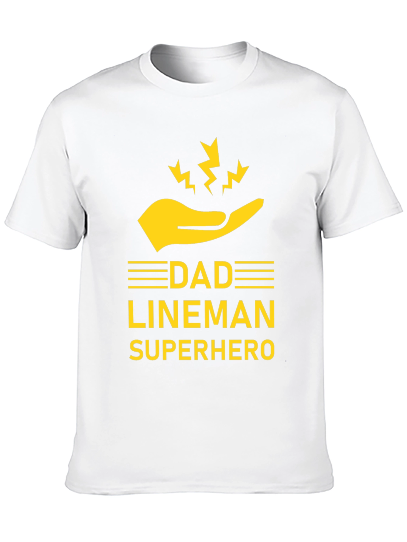 Dad Lineman Superhero T-Shirt - Black