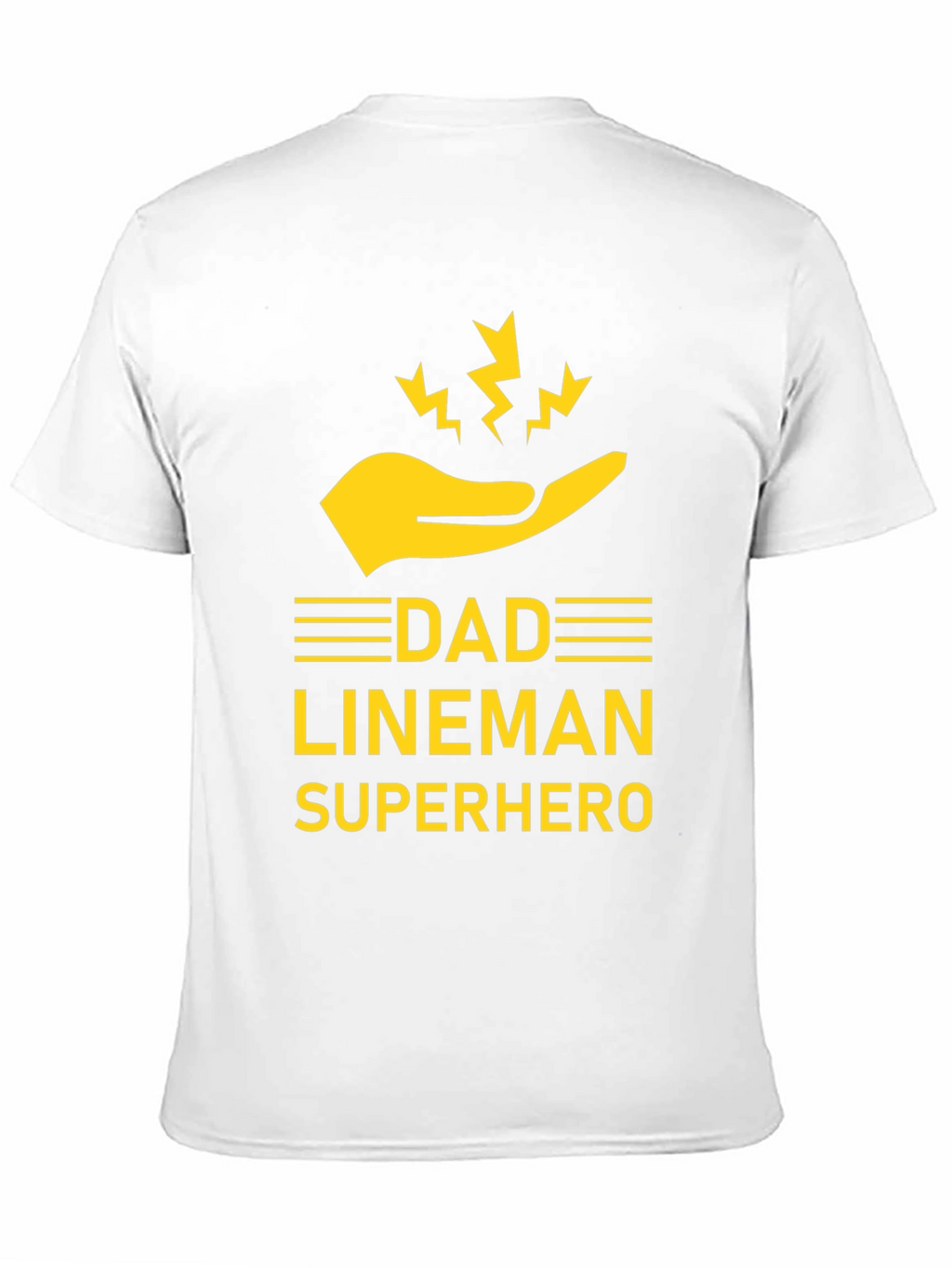 Dad Lineman Superhero T-Shirt - Black