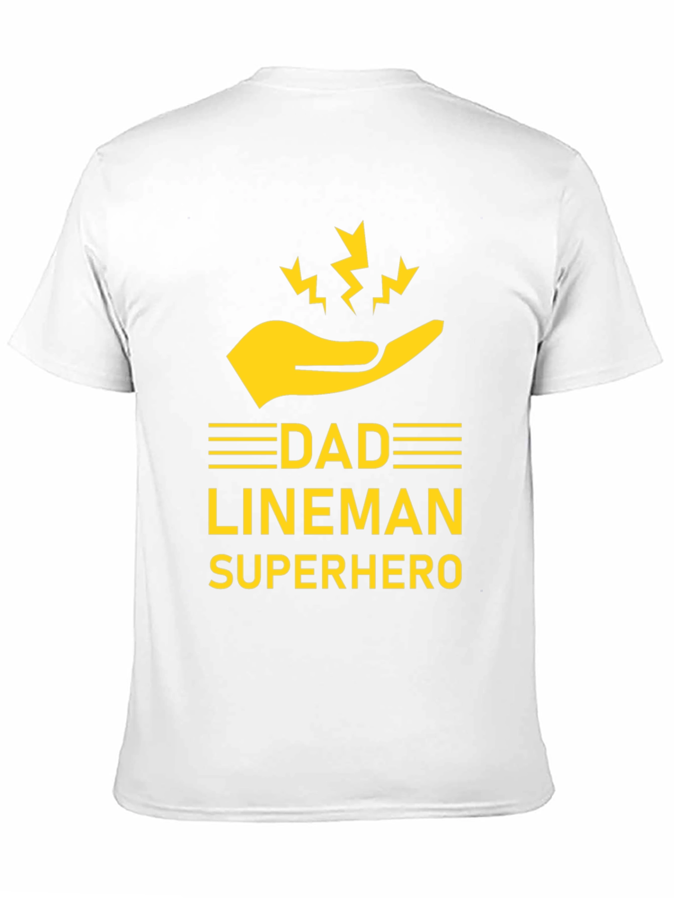 Dad Lineman Superhero T-Shirt - Black