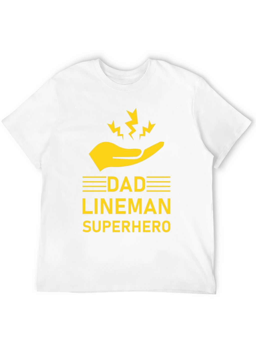 Dad Lineman Superhero T-Shirt - Black
