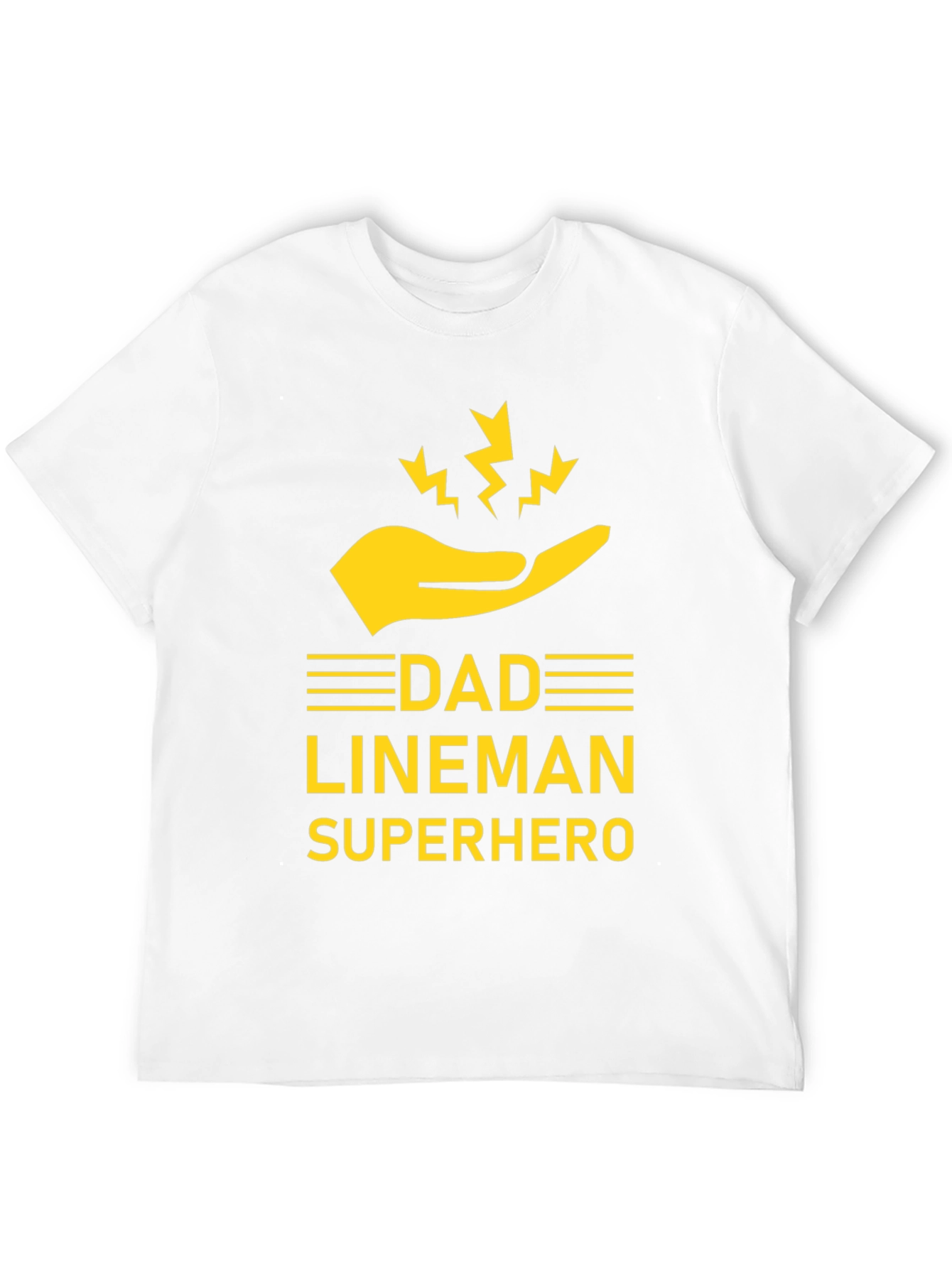 Dad Lineman Superhero T-Shirt - Black