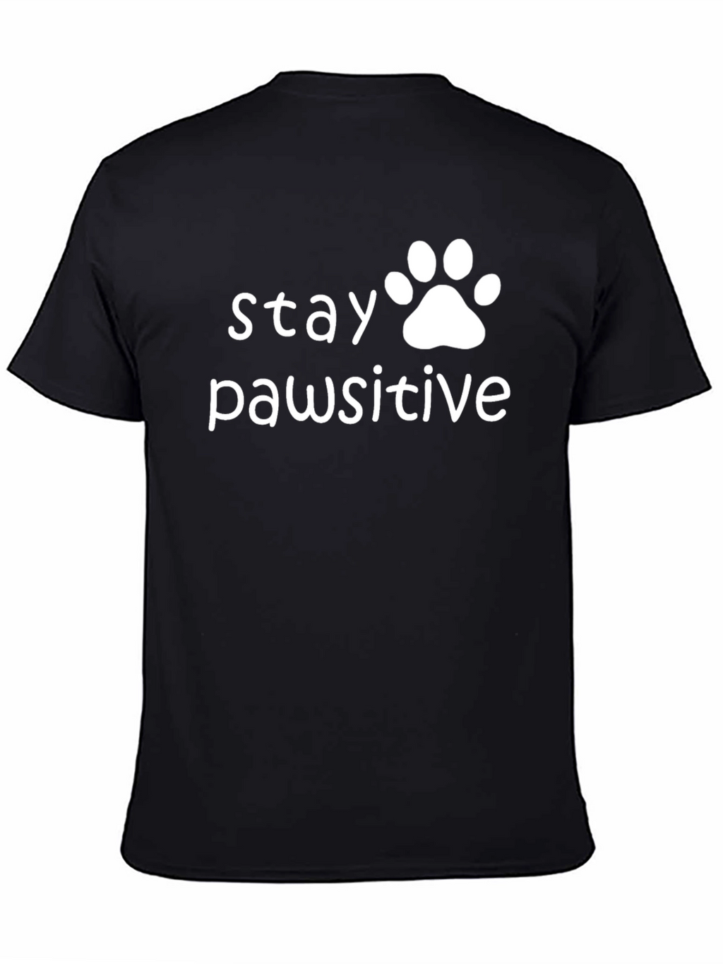 Stay Pawsitive T-Shirt - Black