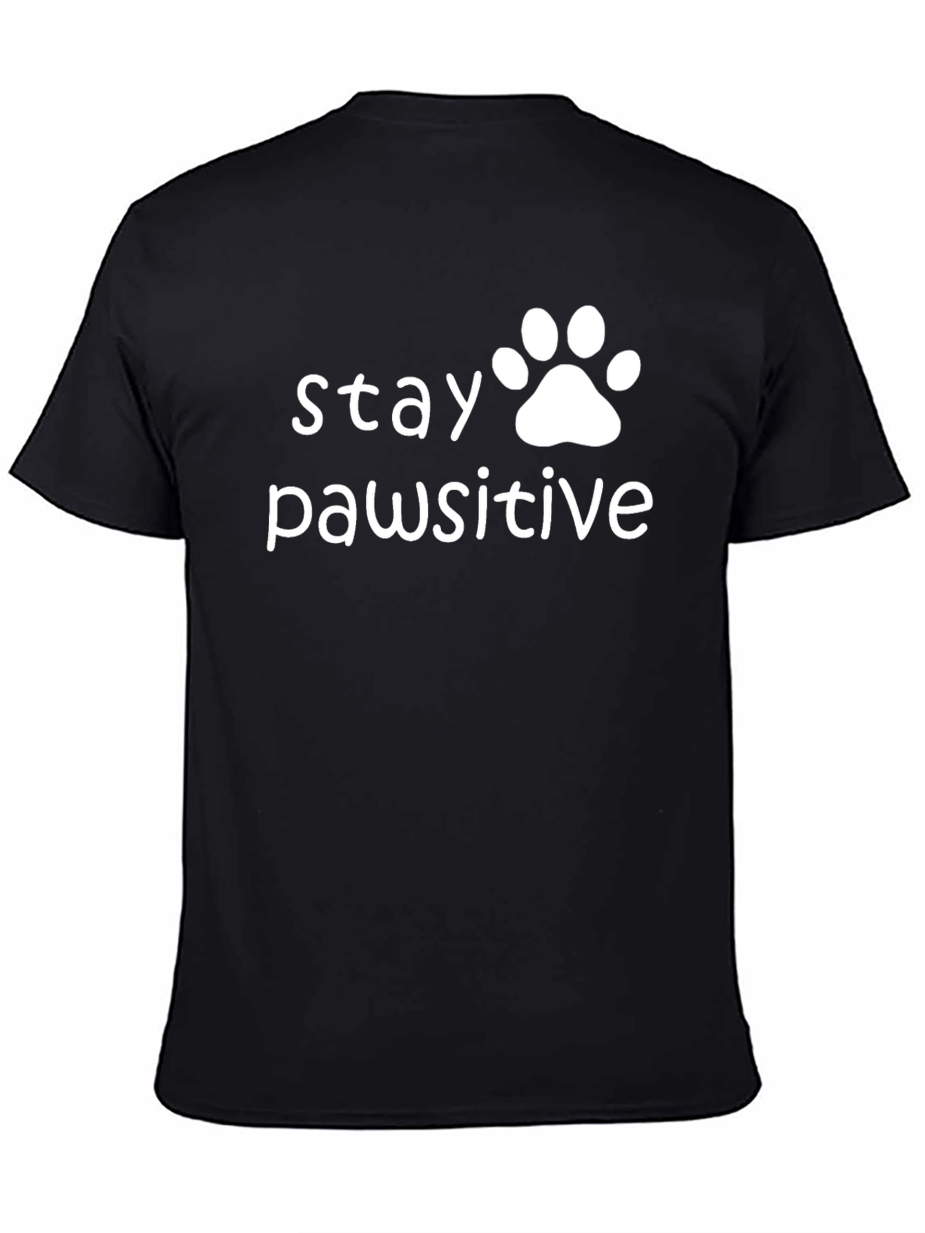Stay Pawsitive T-Shirt - Black