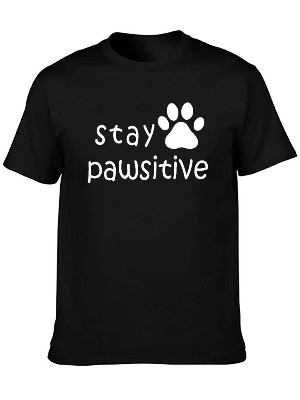 Stay Pawsitive T-Shirt - Black