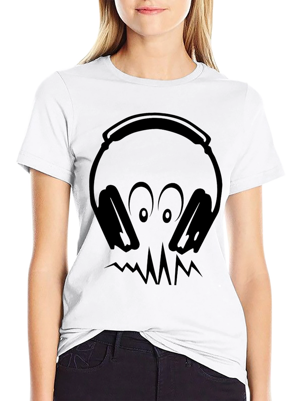 Headphones Skull Graphic T-Shirt