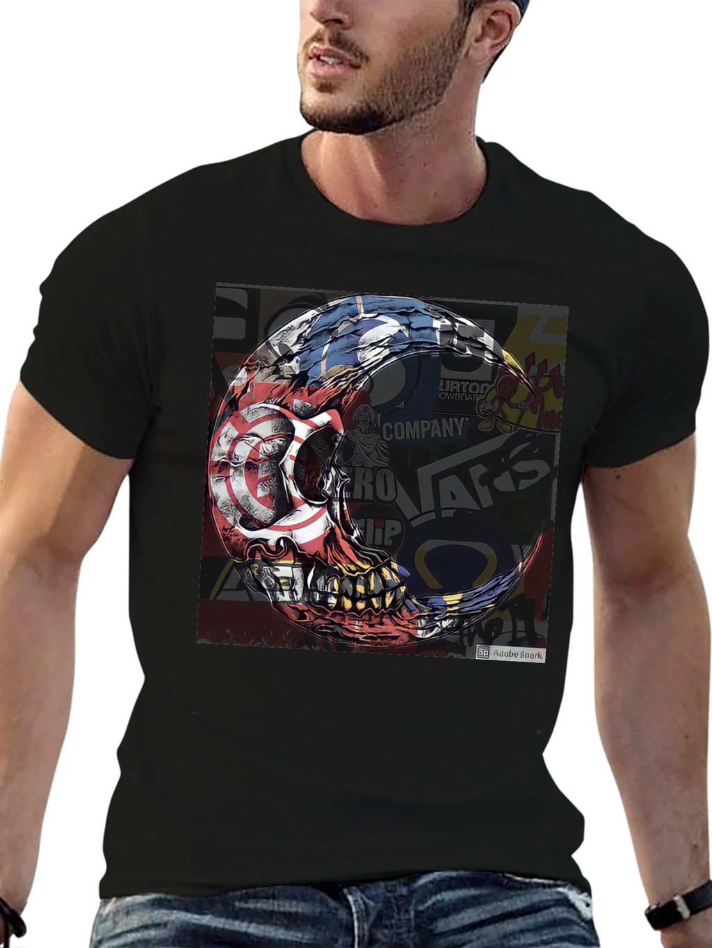 Skull Graphic Tee - Edgy Streetwear Design