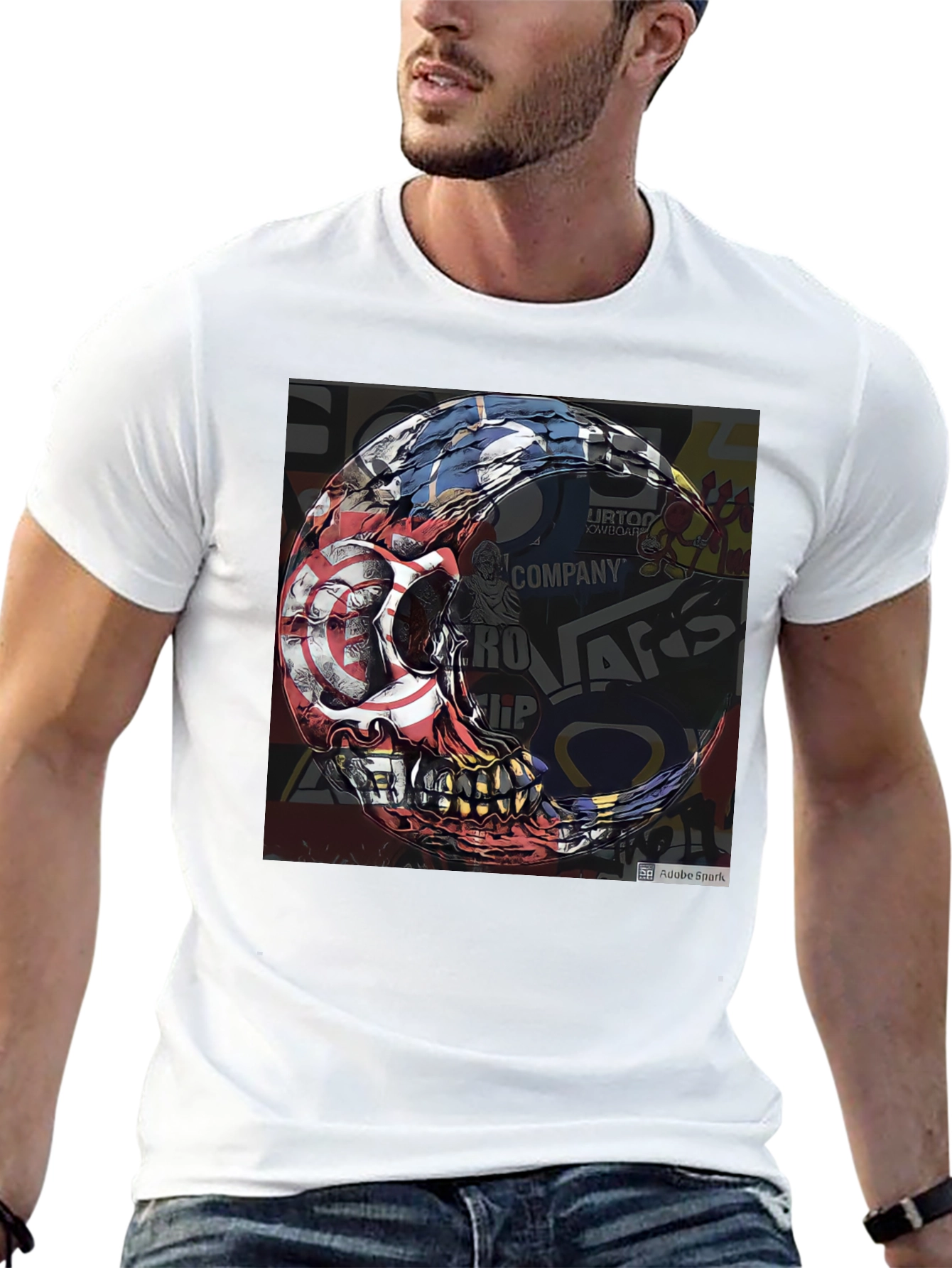 Skull Graphic Tee - Edgy Streetwear Design