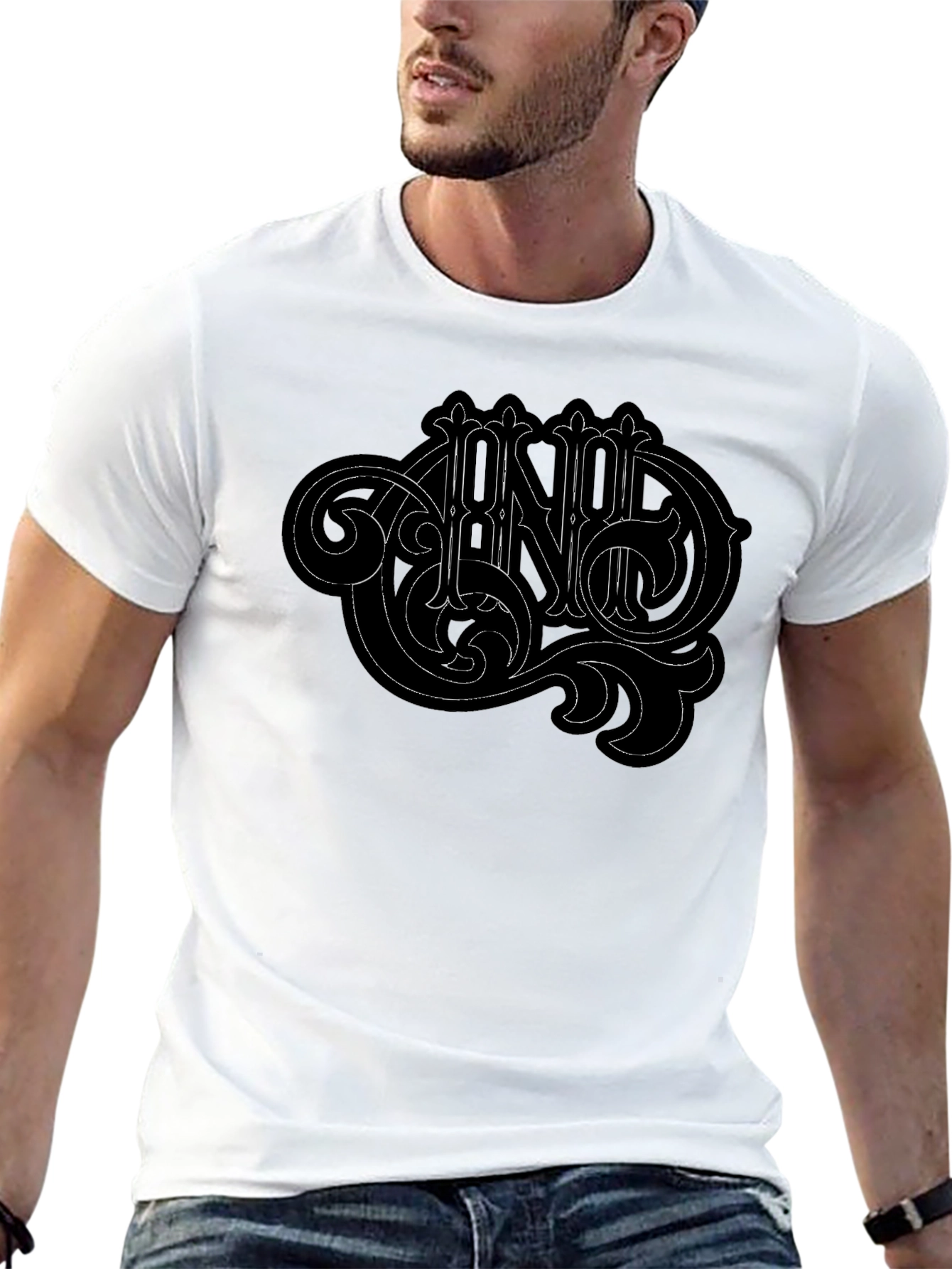 Ornate Graphic Black T-Shirt