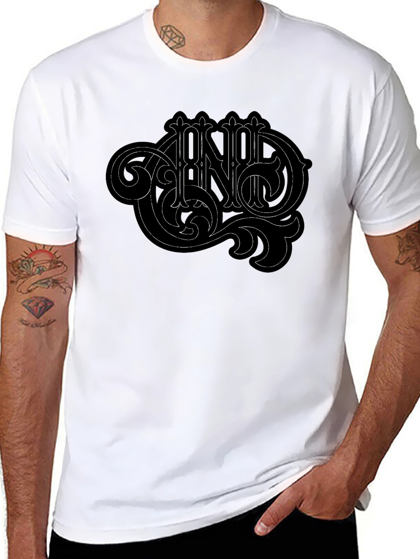 Ornate Graphic Black T-Shirt