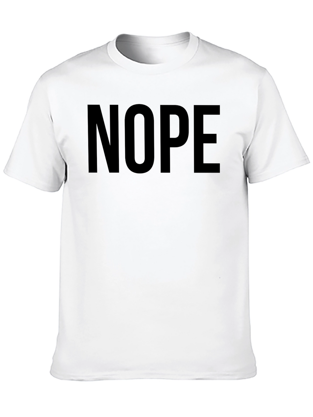 Nope Graphic Tee - Black Cotton Blend Crewneck