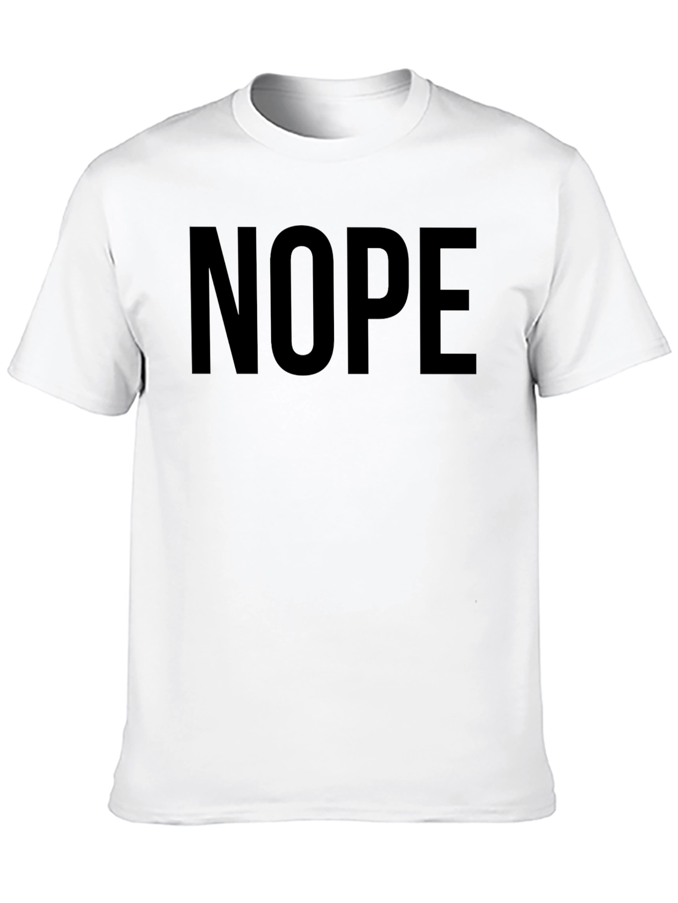 Nope Graphic Tee - Black Cotton Blend Crewneck
