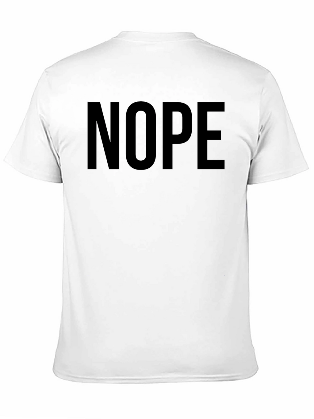 Nope Graphic Tee - Black Cotton Blend Crewneck