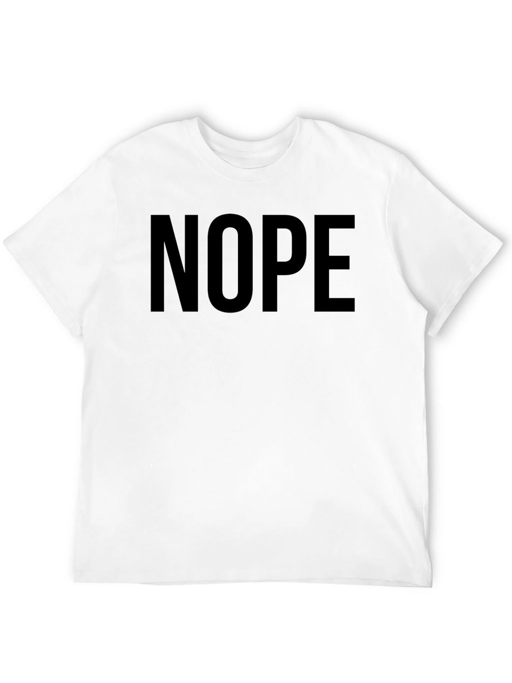 Nope Graphic Tee - Black Cotton Blend Crewneck