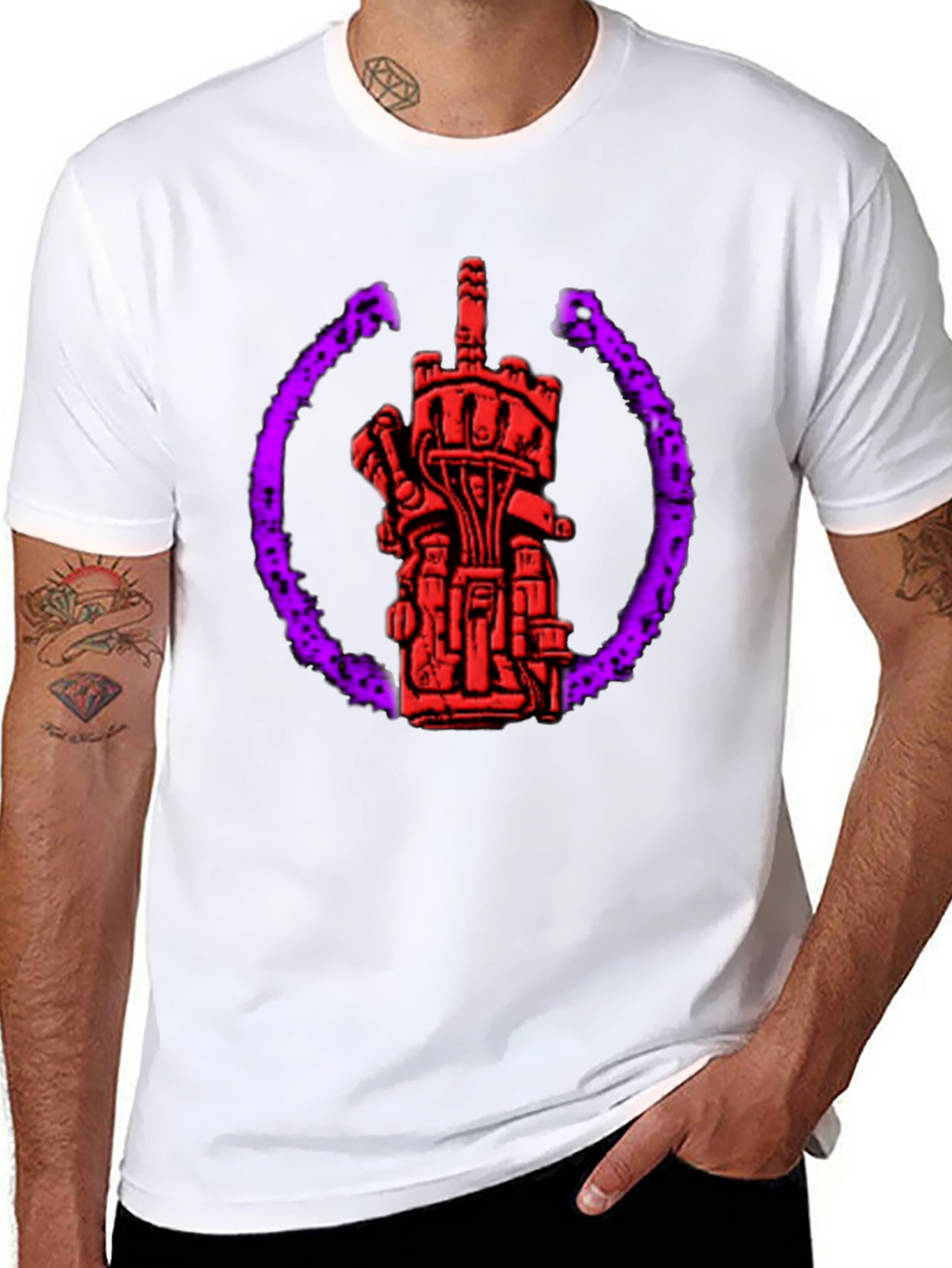 Graphic Tee: Robotic Middle Finger Design
