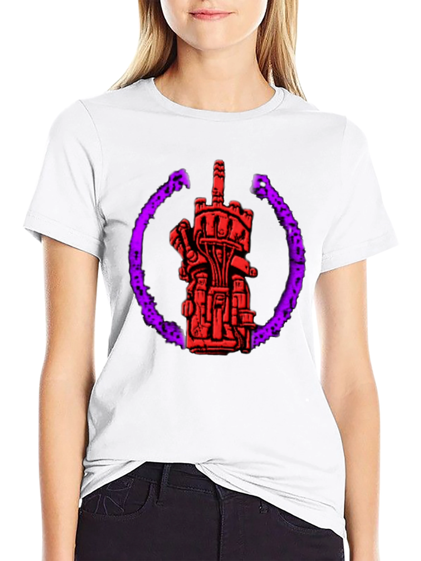 Graphic Tee: Robotic Middle Finger Design