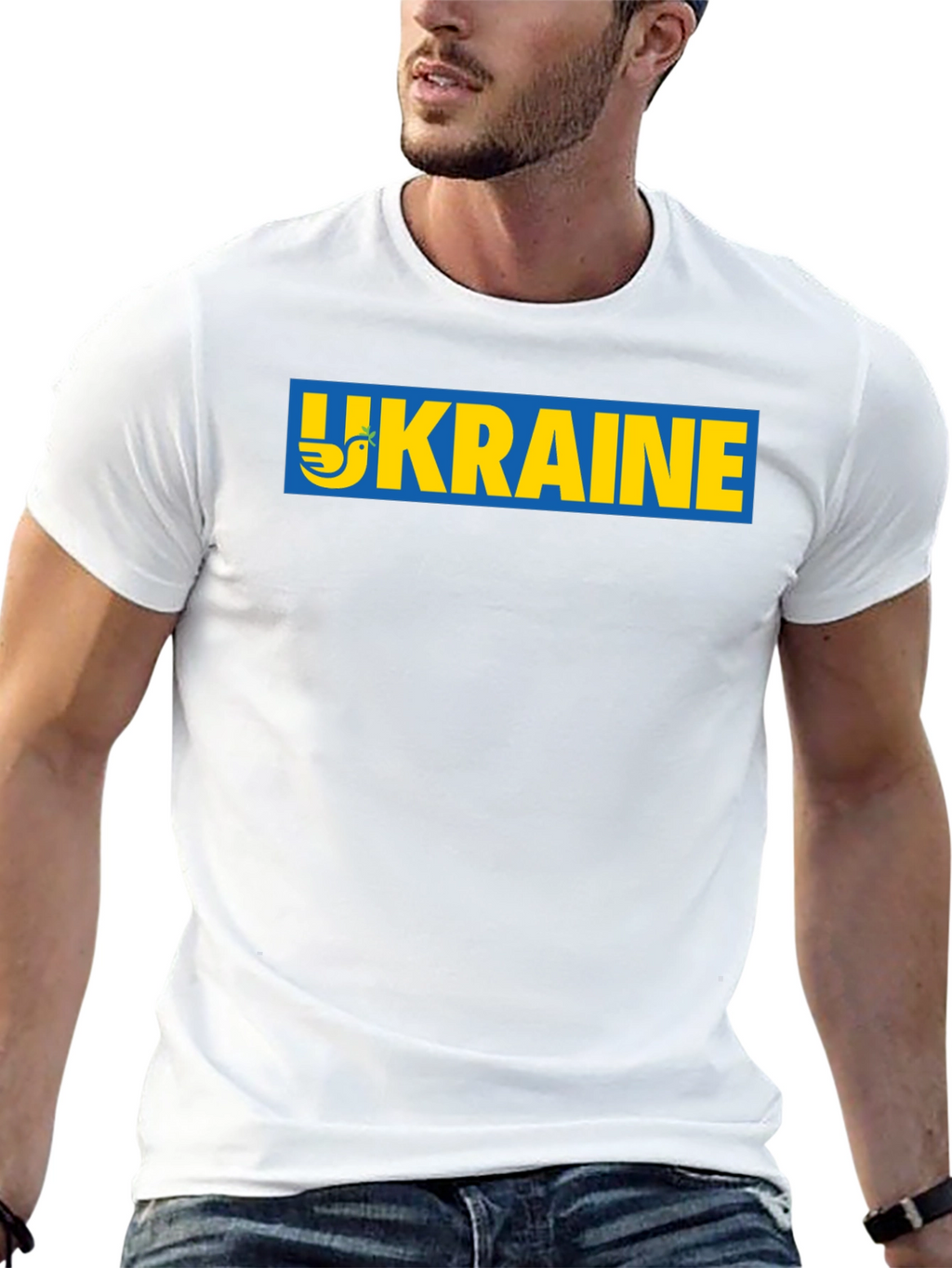Ukraine Dove Peace T-Shirt - Black