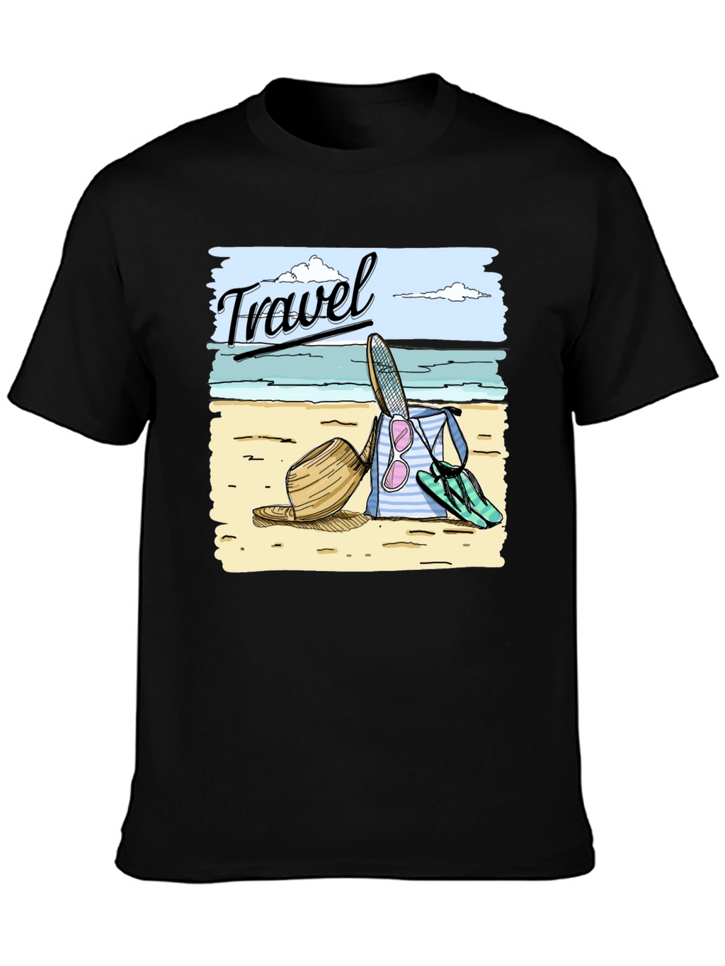 Travel-Themed Graphic T-Shirt