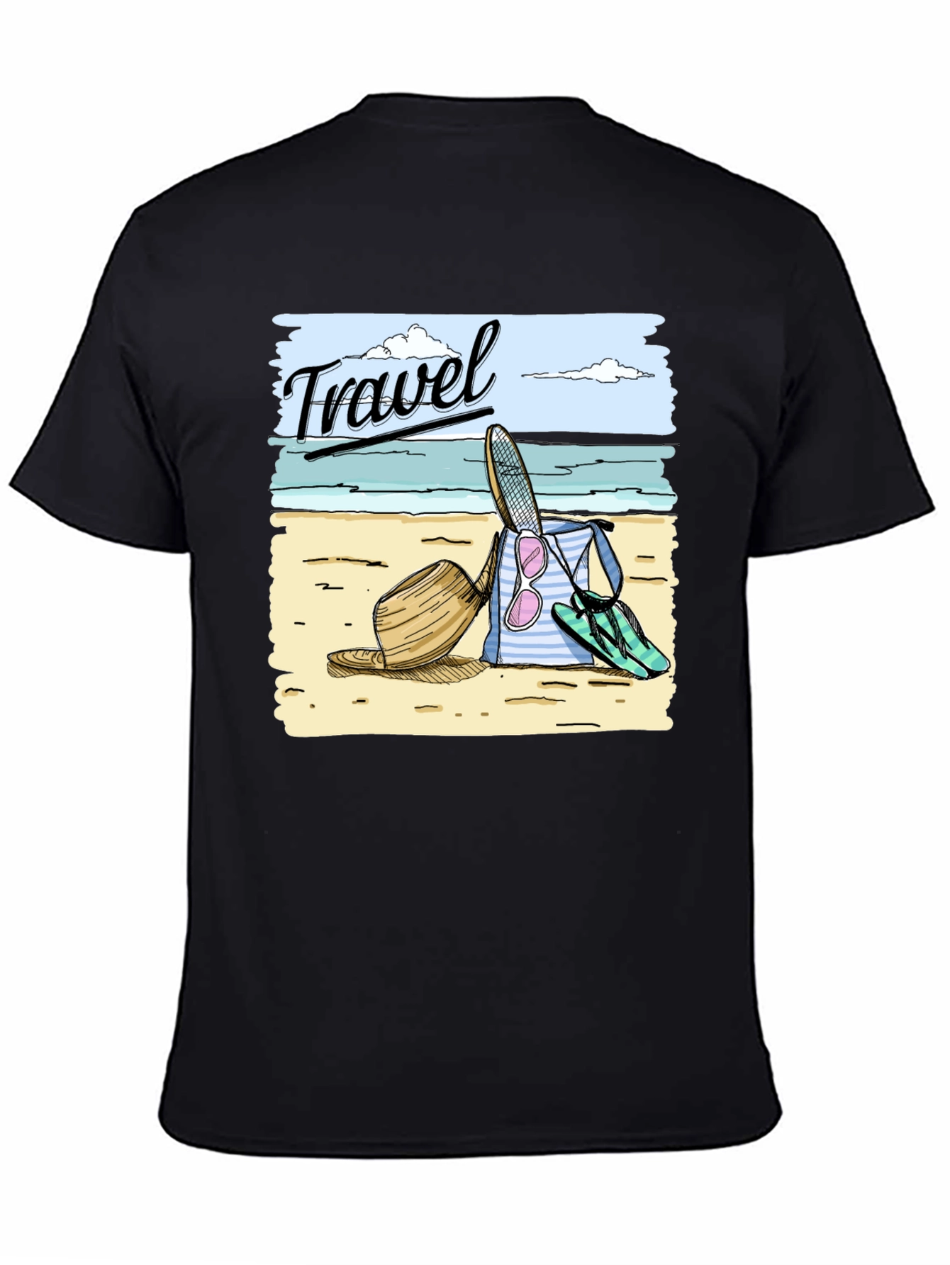 Travel-Themed Graphic T-Shirt