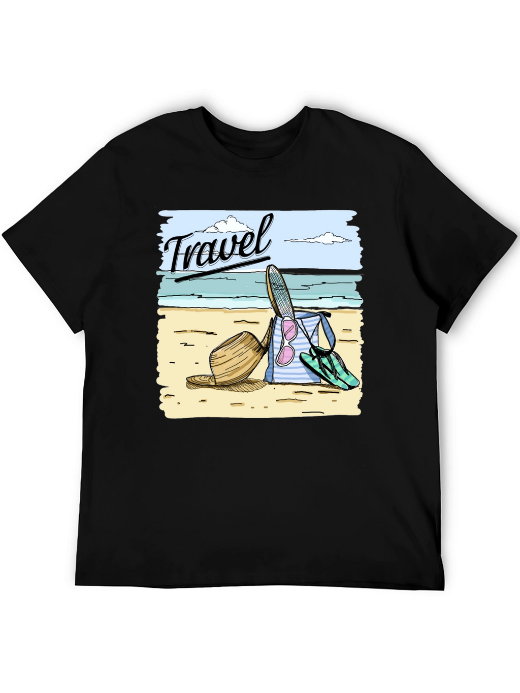 Travel-Themed Graphic T-Shirt