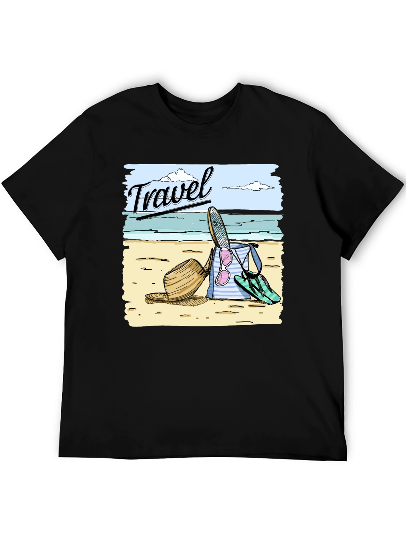 Travel-Themed Graphic T-Shirt