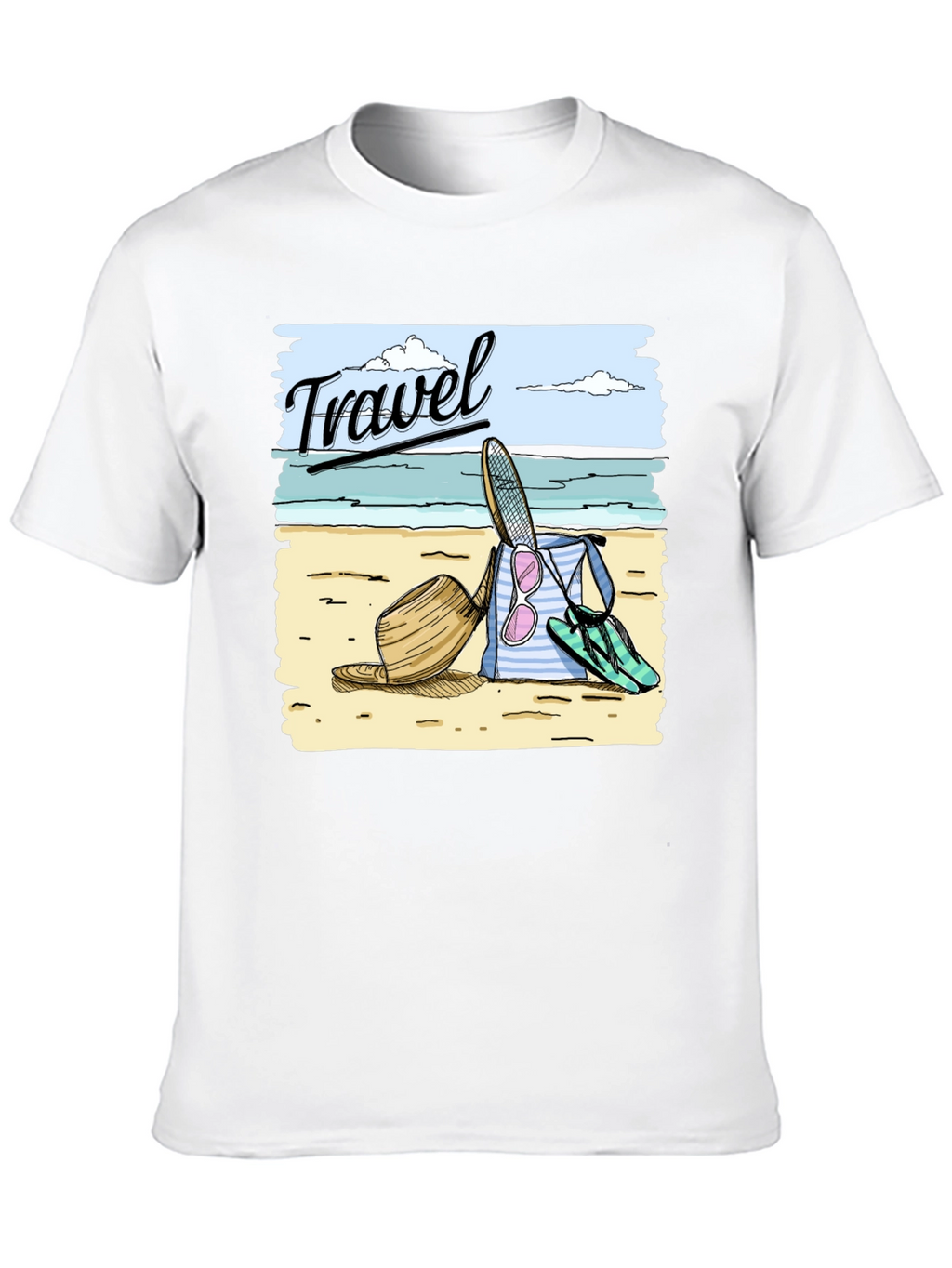 Travel-Themed Graphic T-Shirt