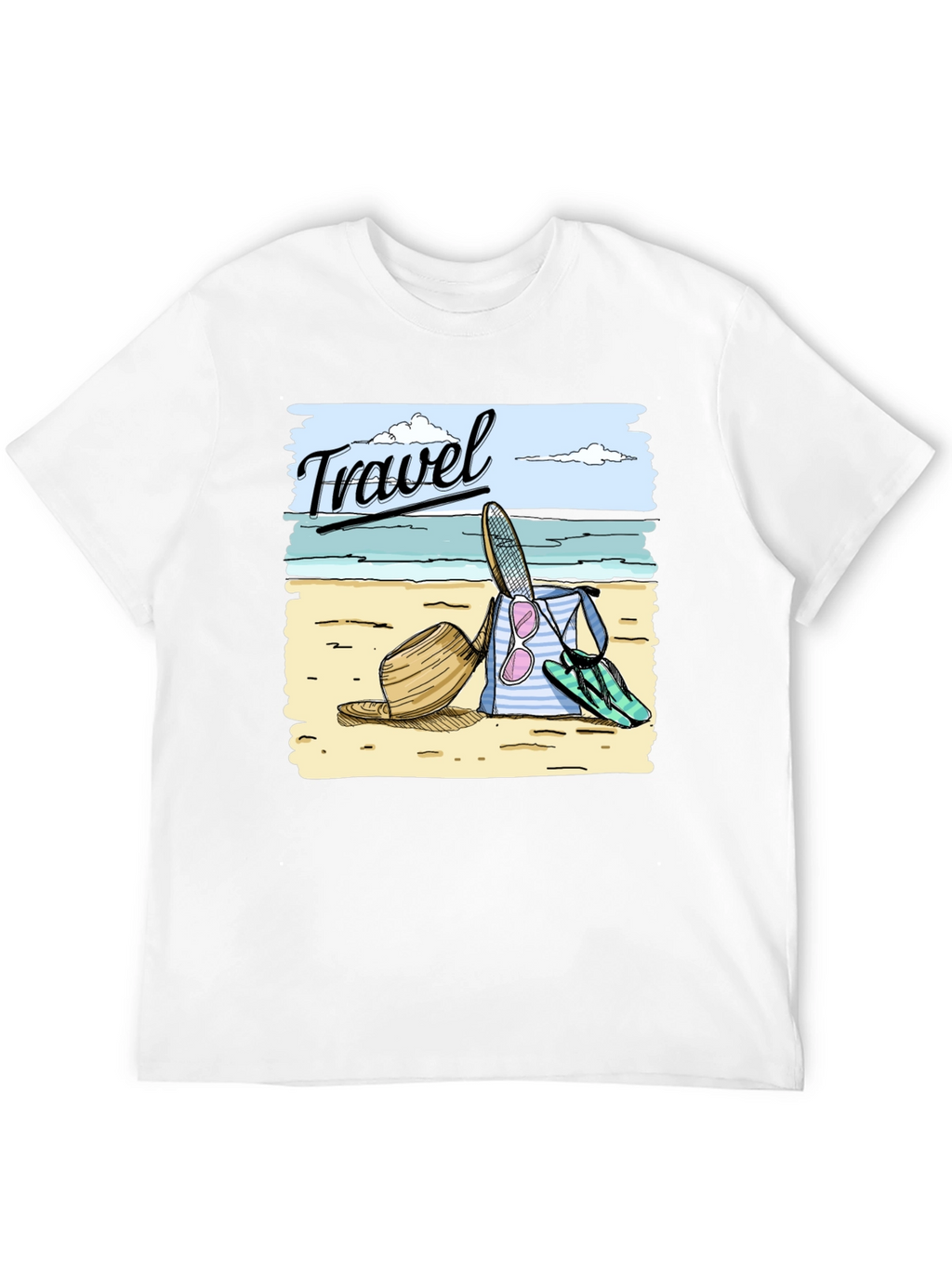 Travel-Themed Graphic T-Shirt