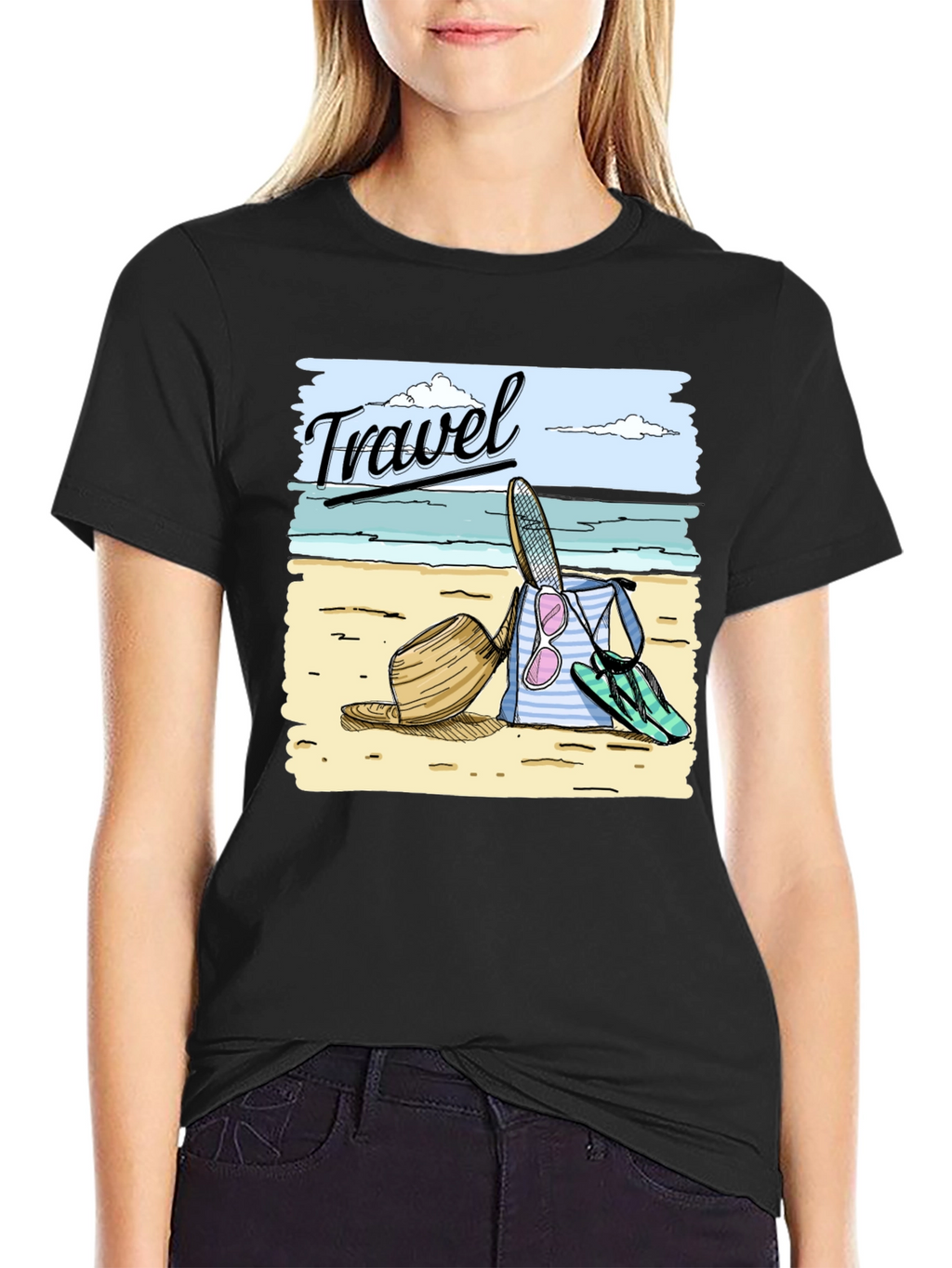 Travel-Themed Graphic T-Shirt