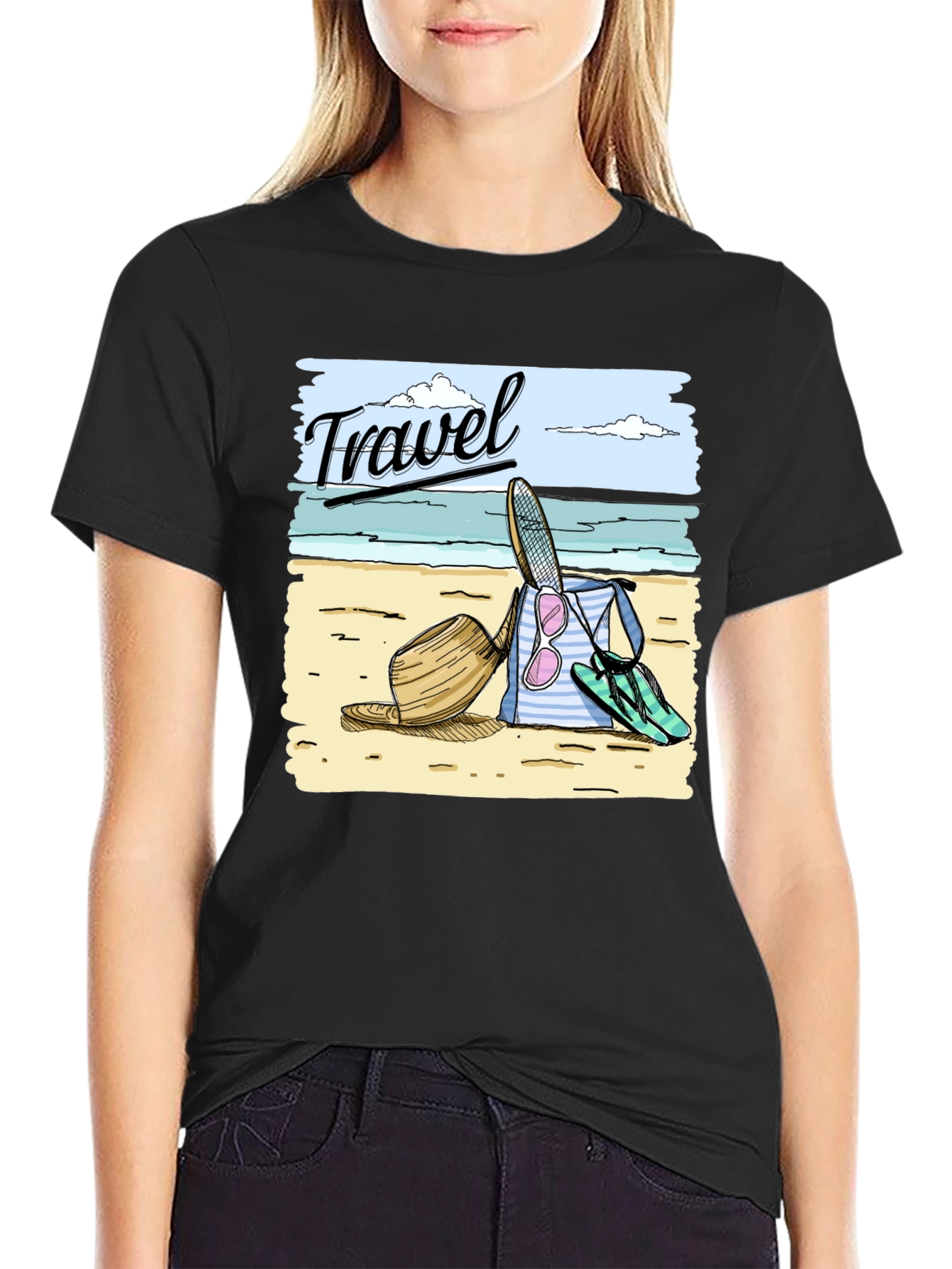 Travel-Themed Graphic T-Shirt