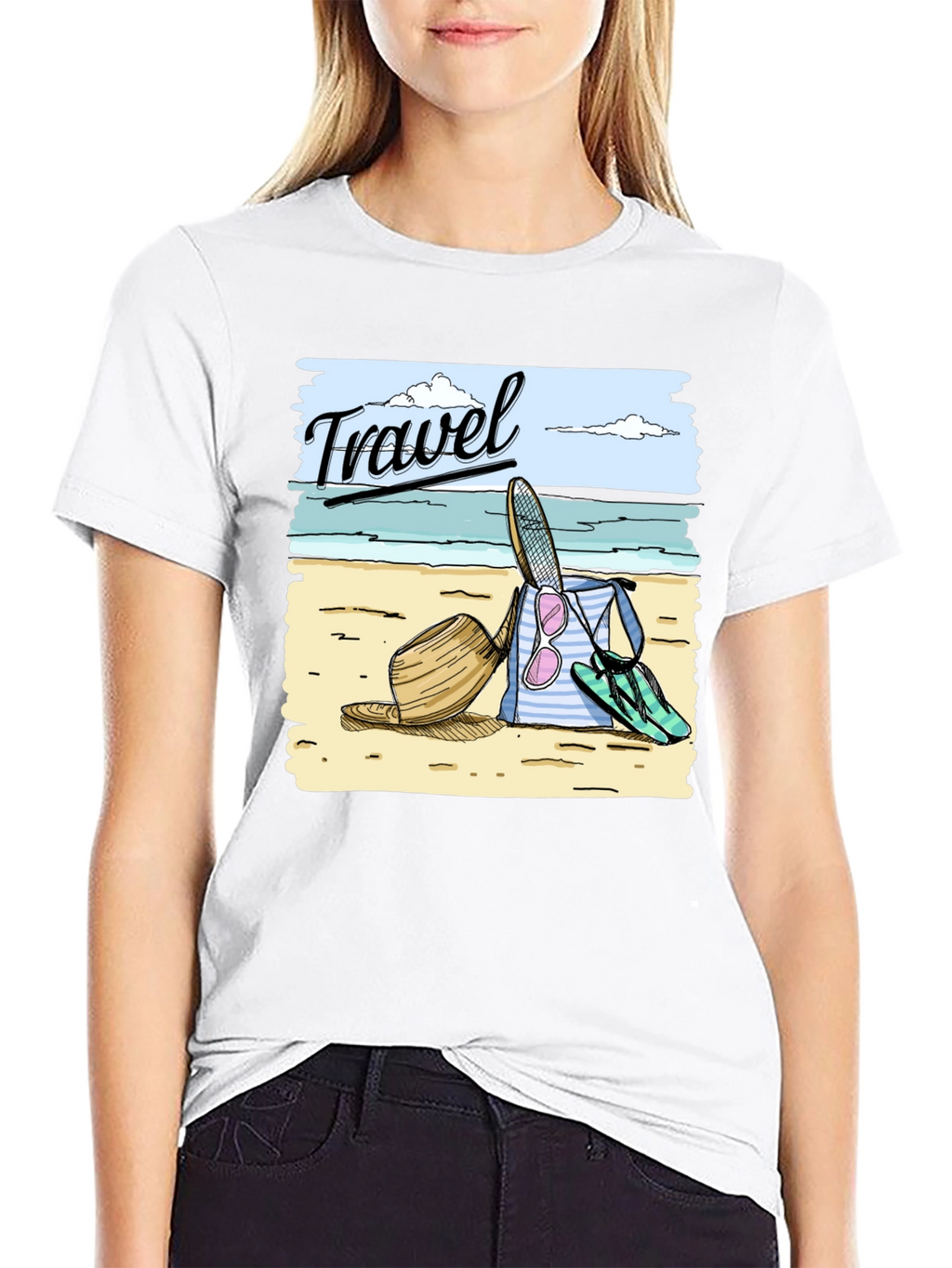 Travel-Themed Graphic T-Shirt