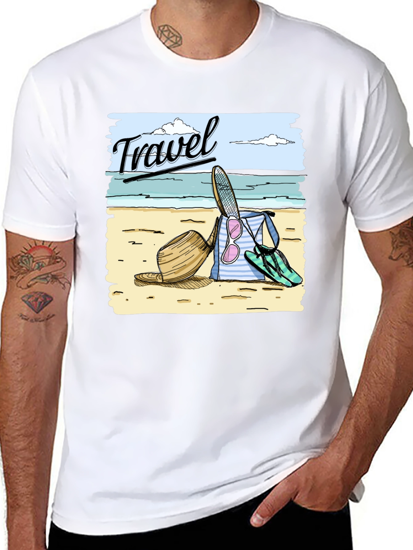 Travel-Themed Graphic T-Shirt