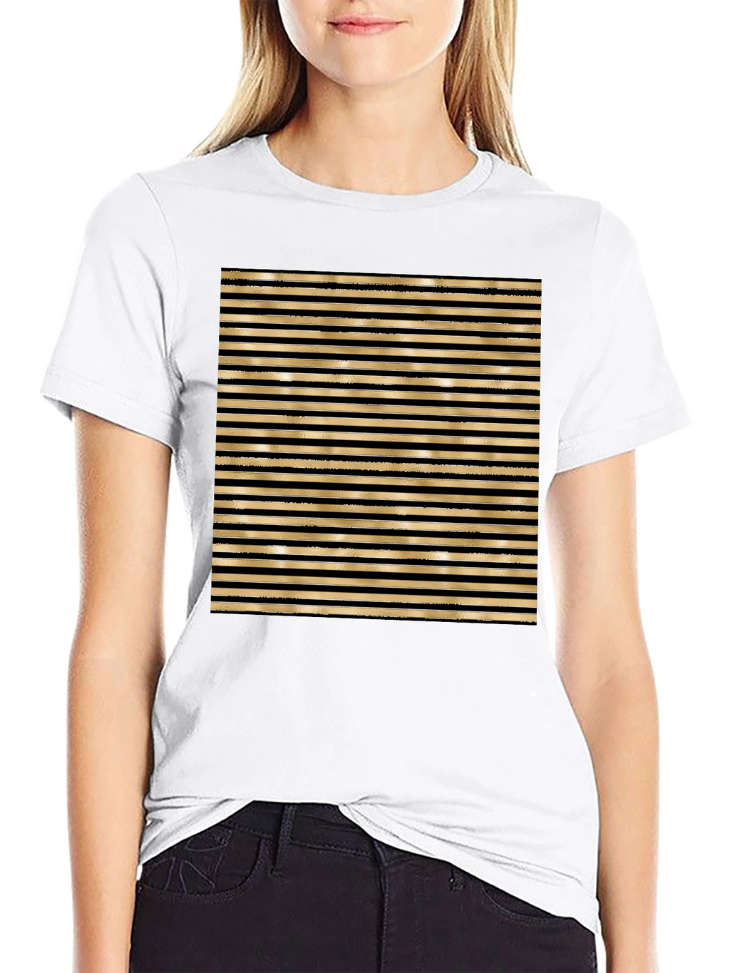 Striped Graphic Tee - Bold Design