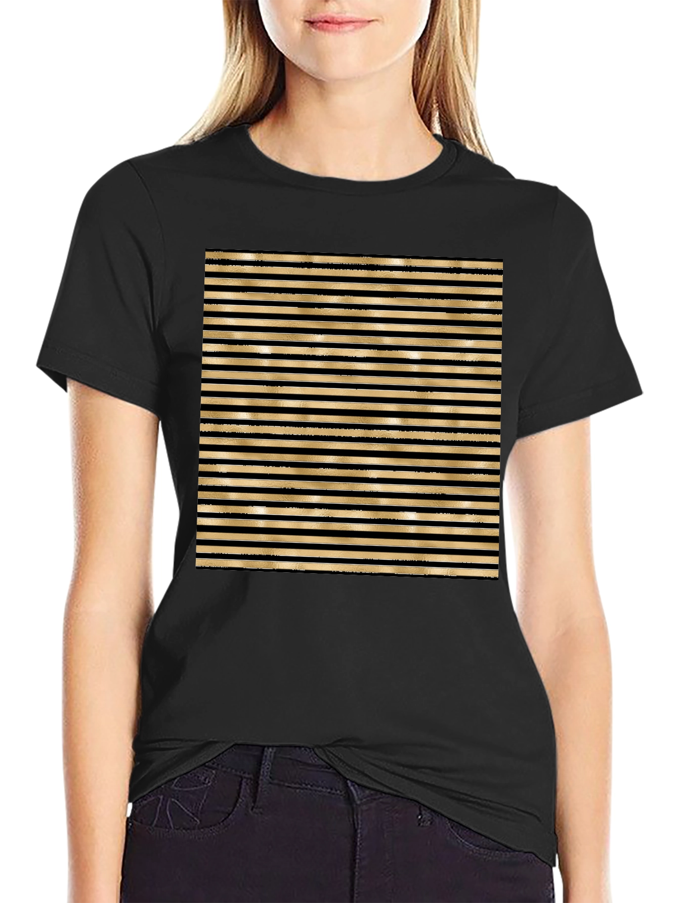 Striped Graphic Tee - Bold Design