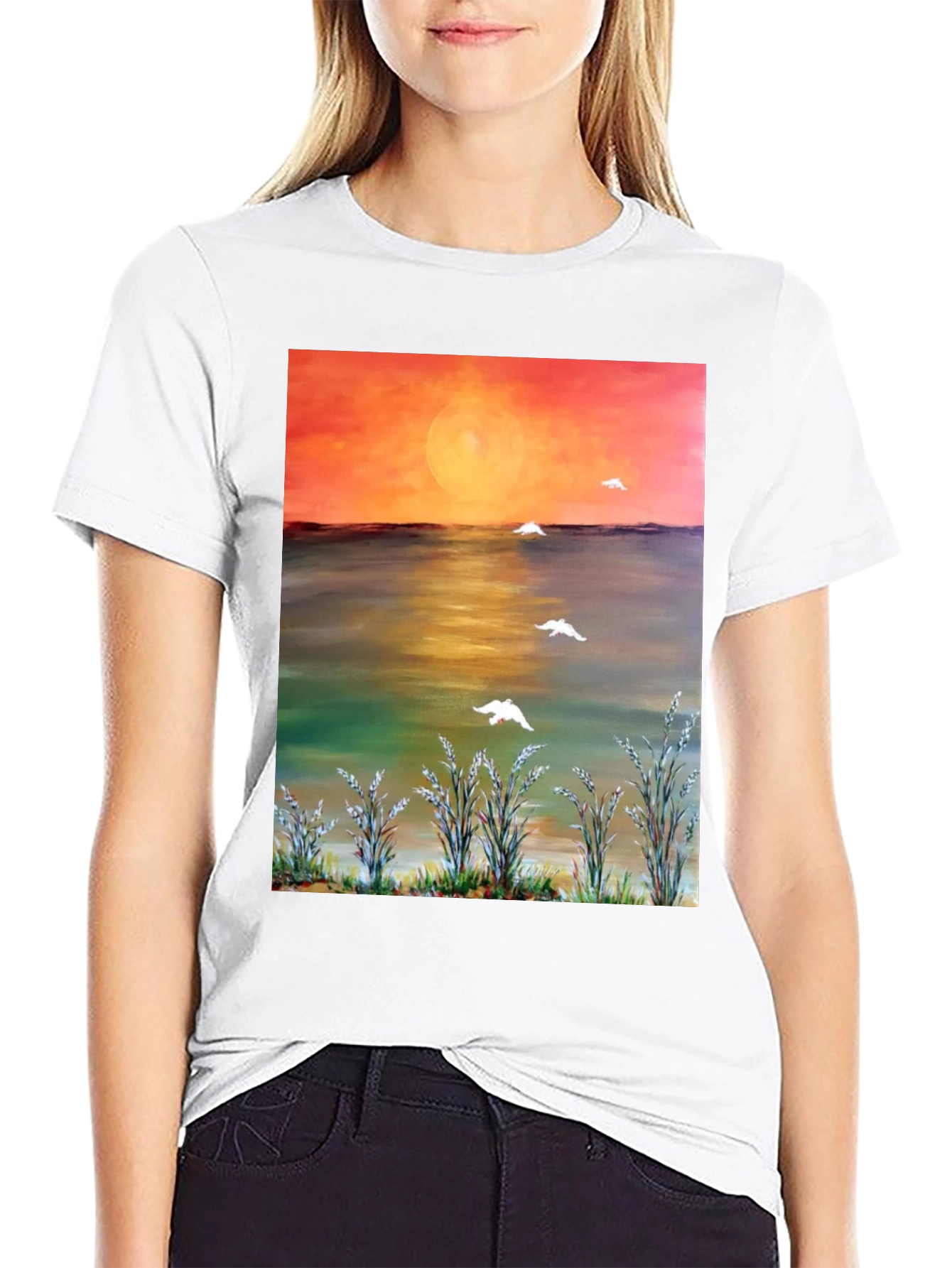Sunset Scene Graphic T-Shirt