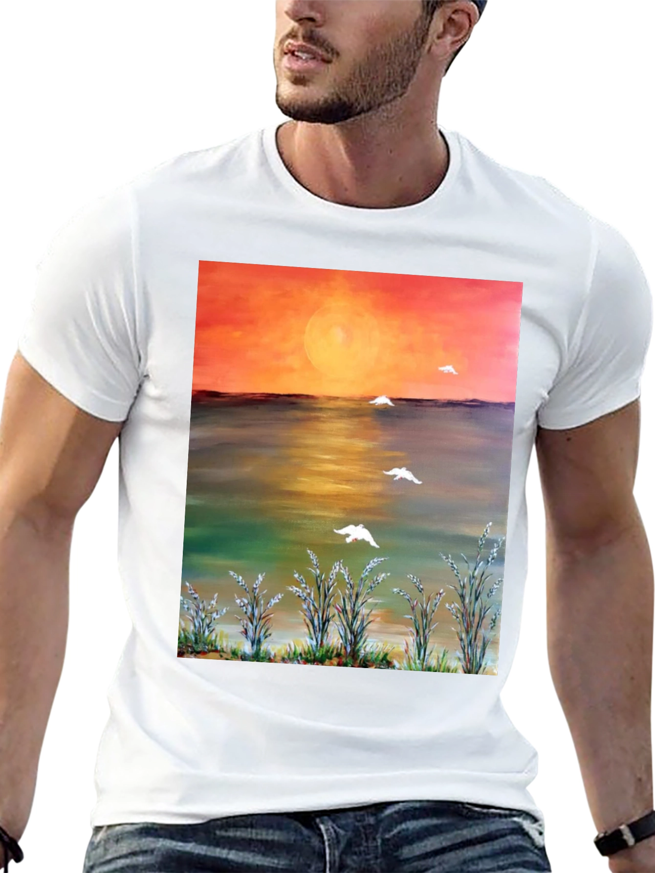 Sunset Scene Graphic T-Shirt