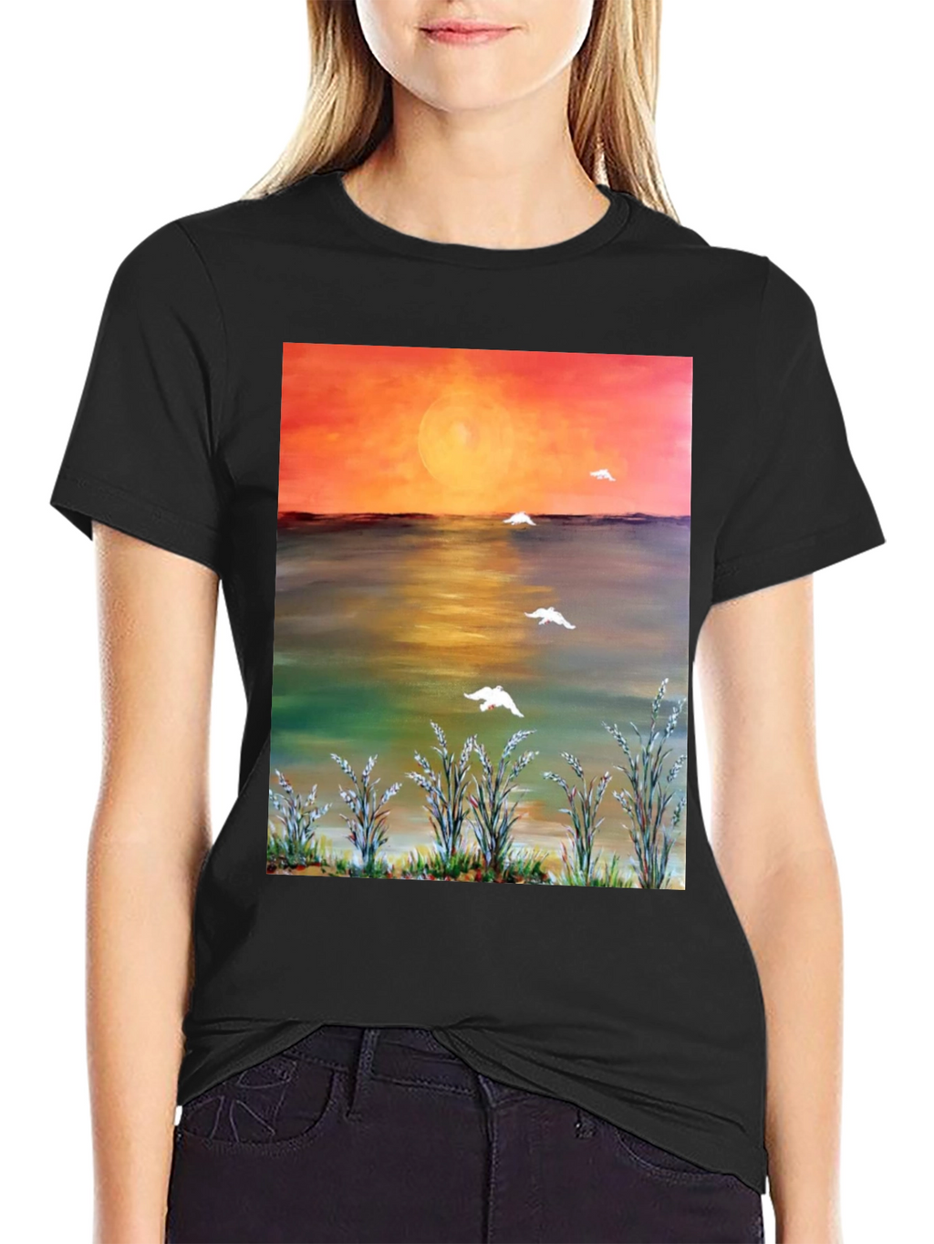 Sunset Scene Graphic T-Shirt