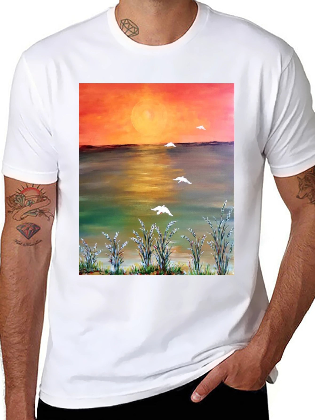 Sunset Scene Graphic T-Shirt