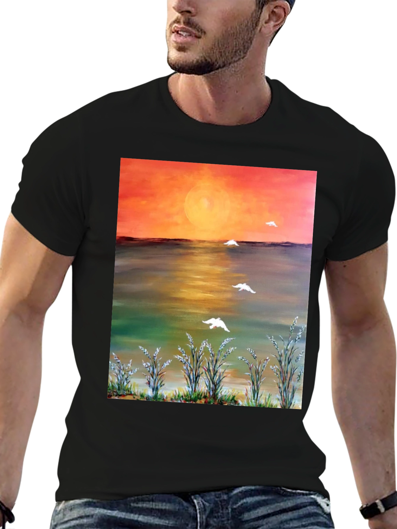 Sunset Scene Graphic T-Shirt
