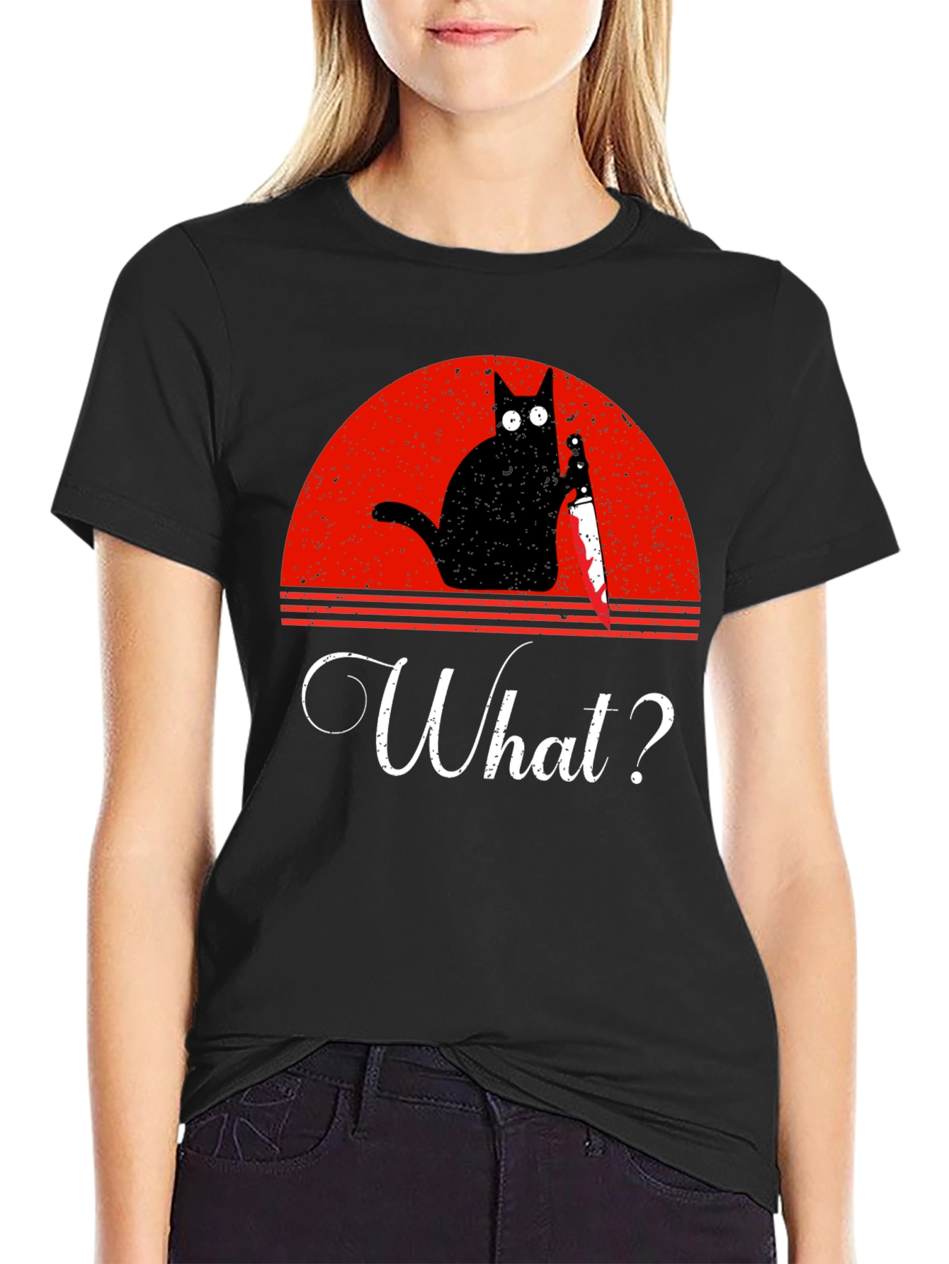 Funny Cat What? T-Shirt