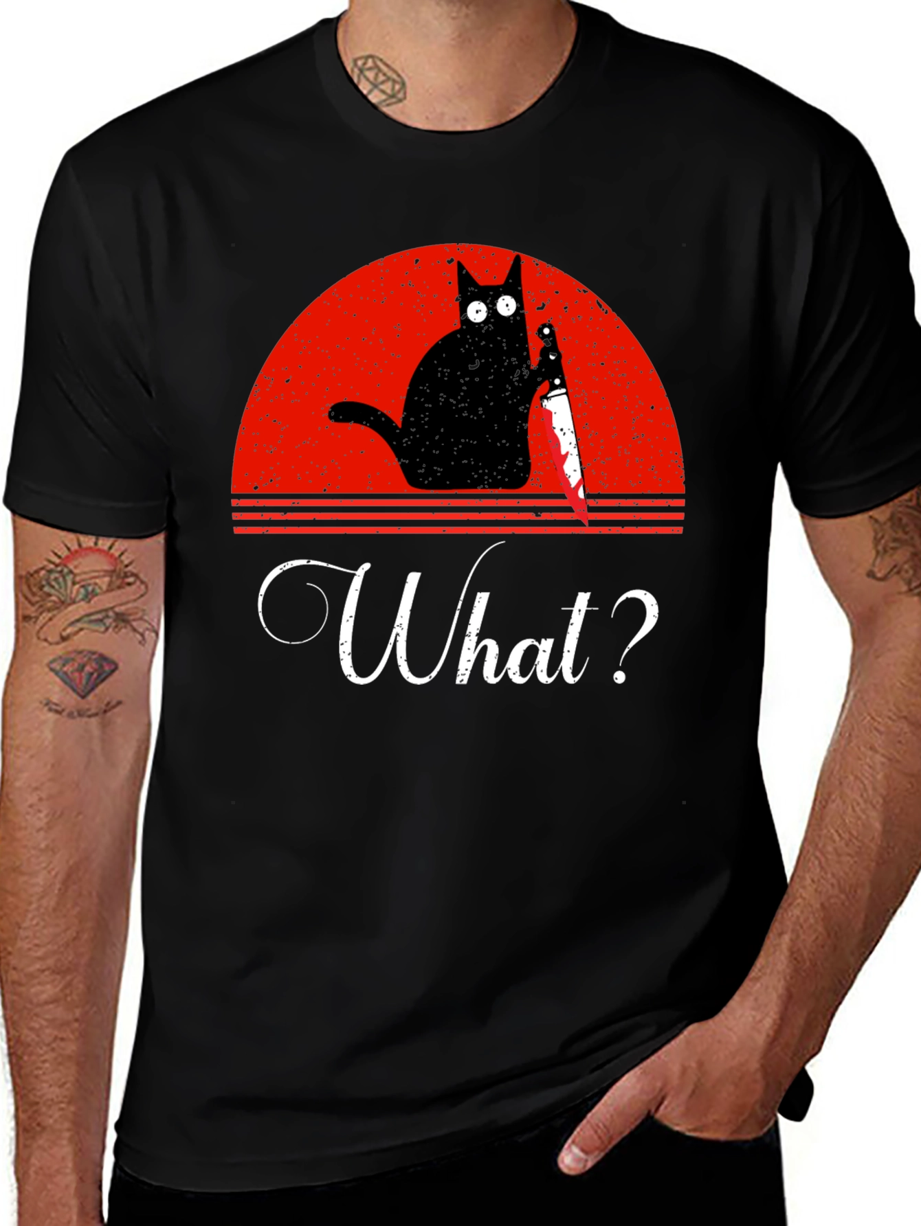 Funny Cat What? T-Shirt
