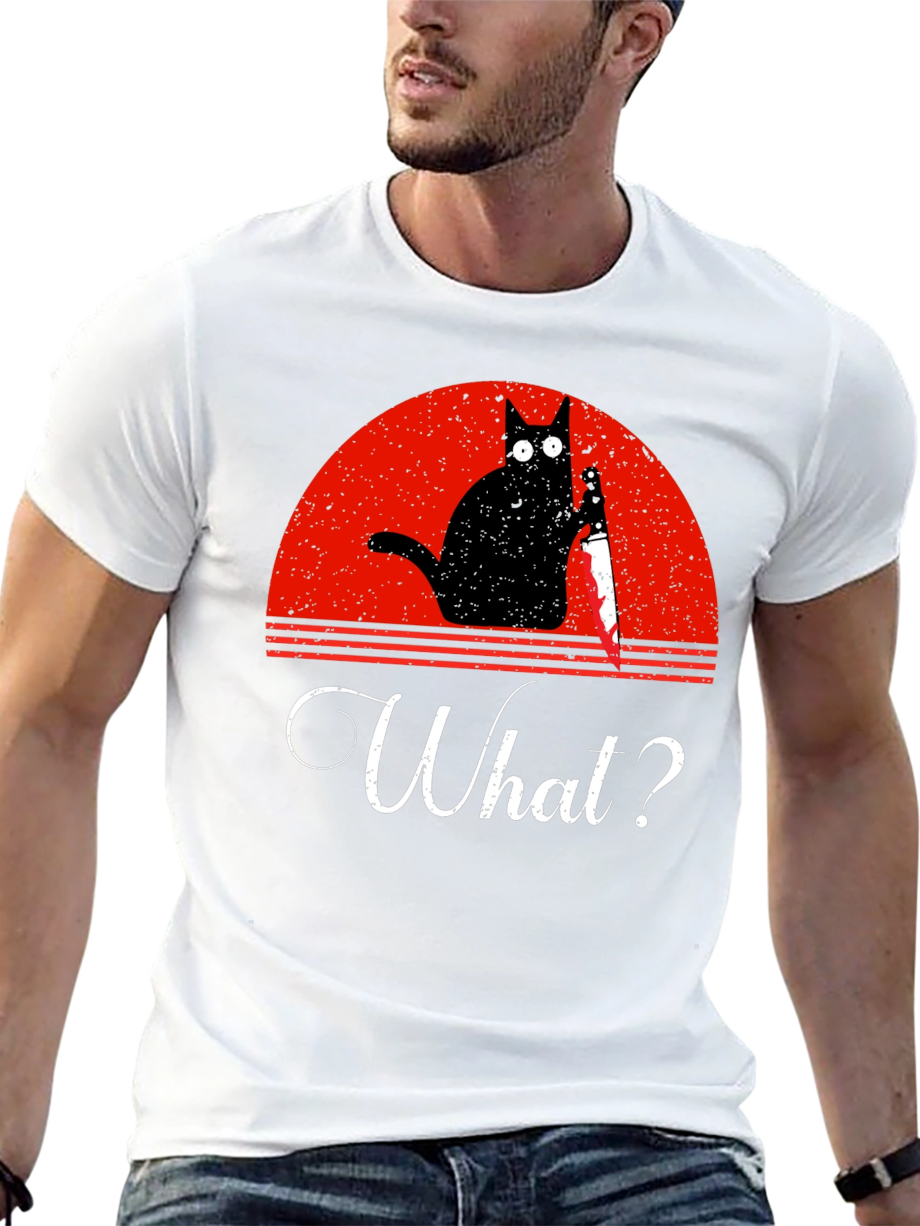 Funny Cat What? T-Shirt