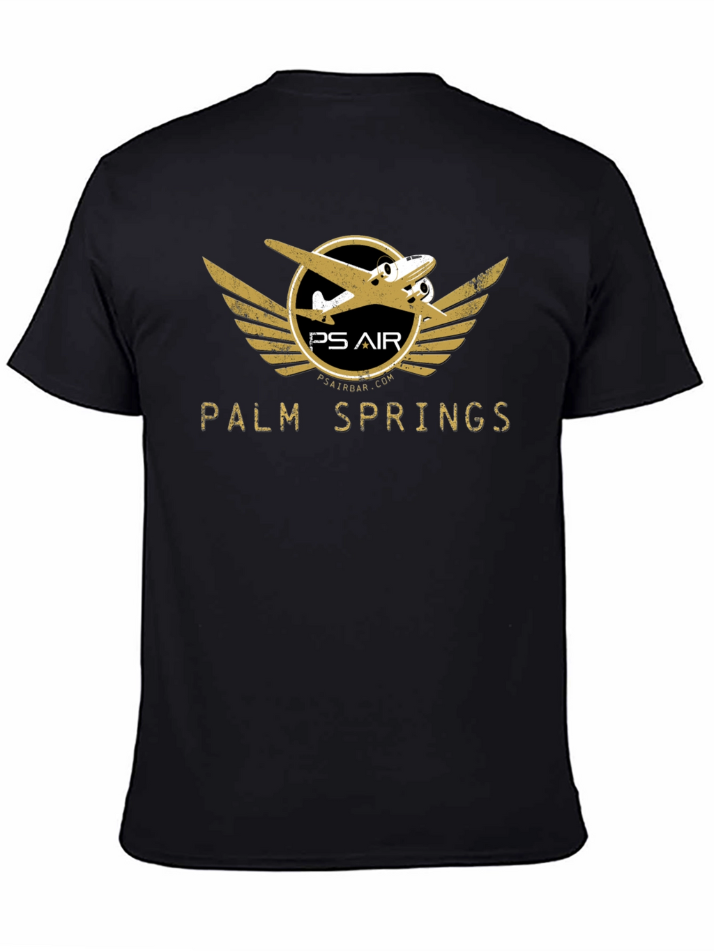 Palm Springs Air Black Graphic Tee