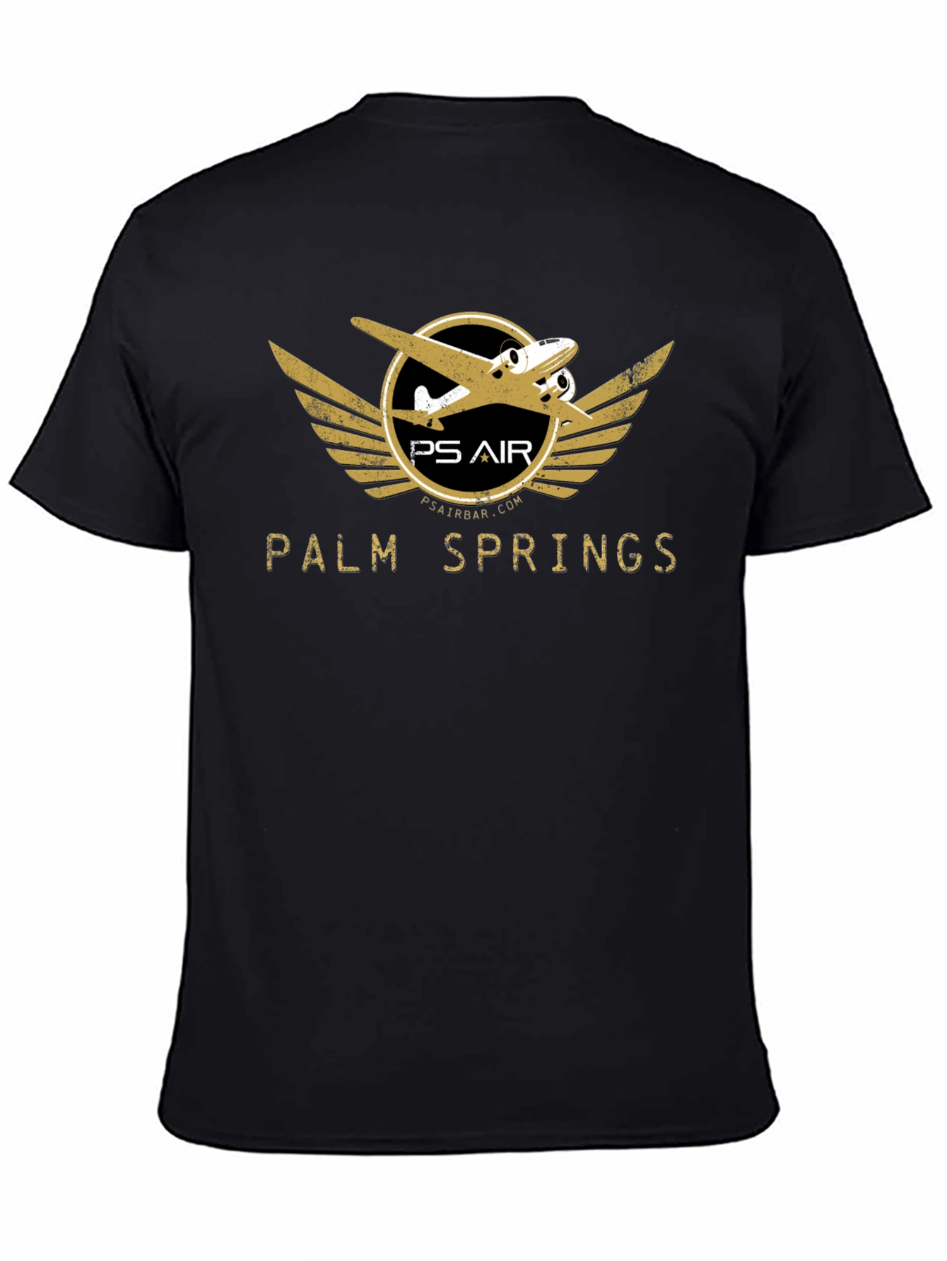Palm Springs Air Black Graphic Tee