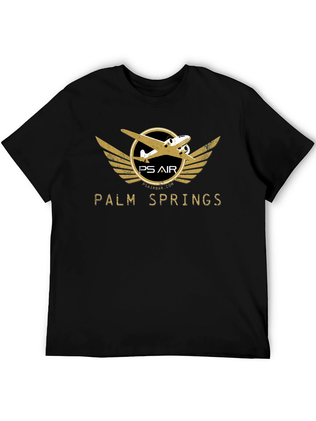 Palm Springs Air Black Graphic Tee