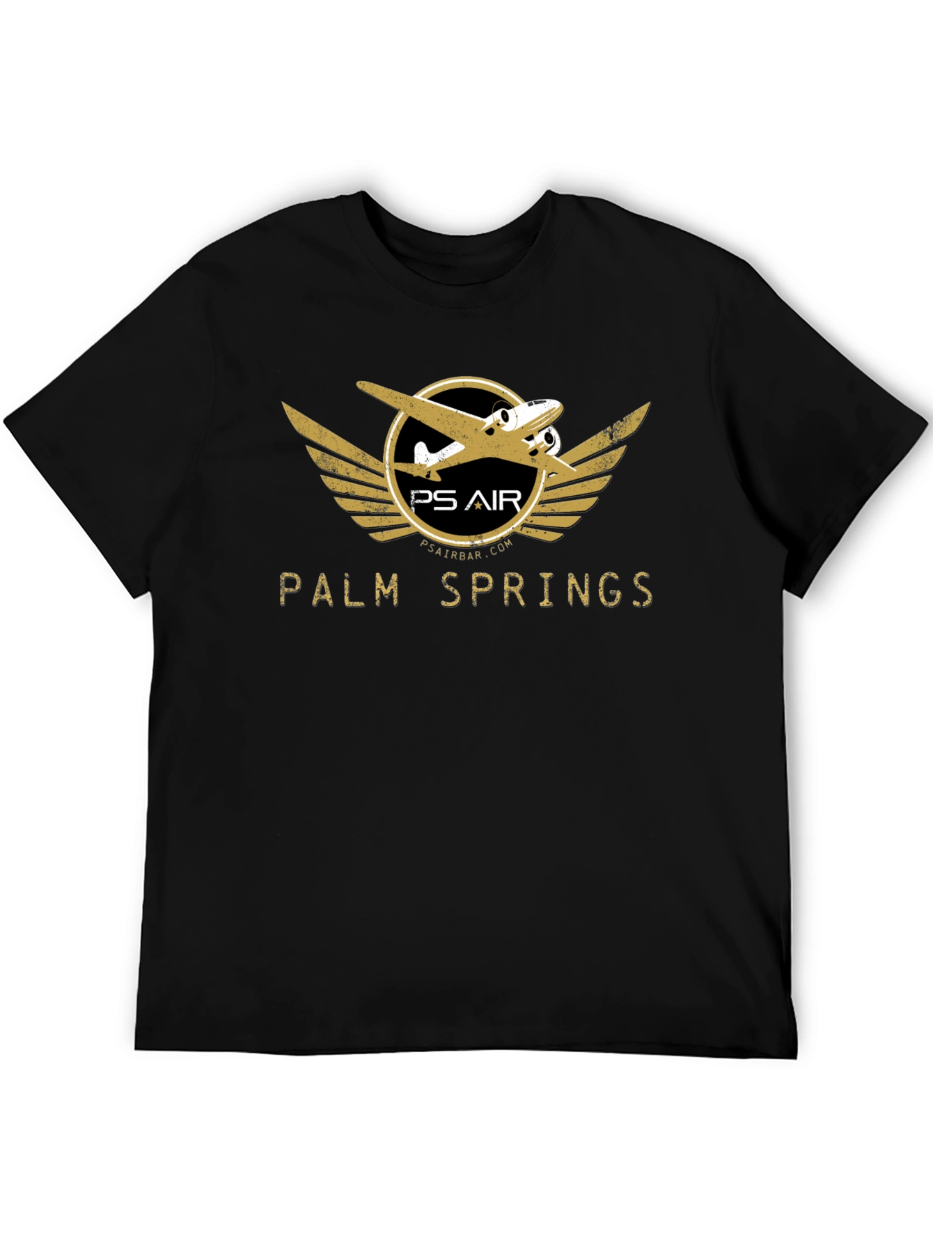 Palm Springs Air Black Graphic Tee