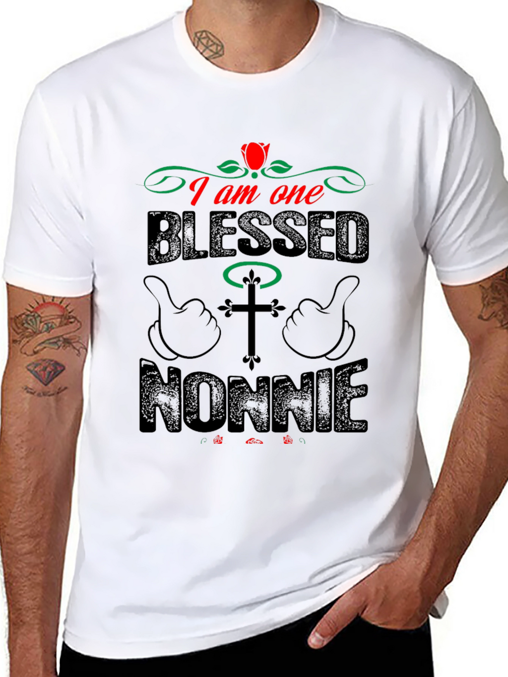 Blessed Nonnie T-Shirt - Christian Mens Tee