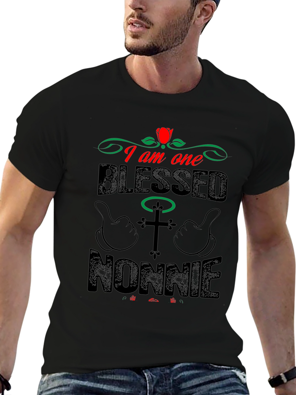 Blessed Nonnie T-Shirt - Christian Mens Tee